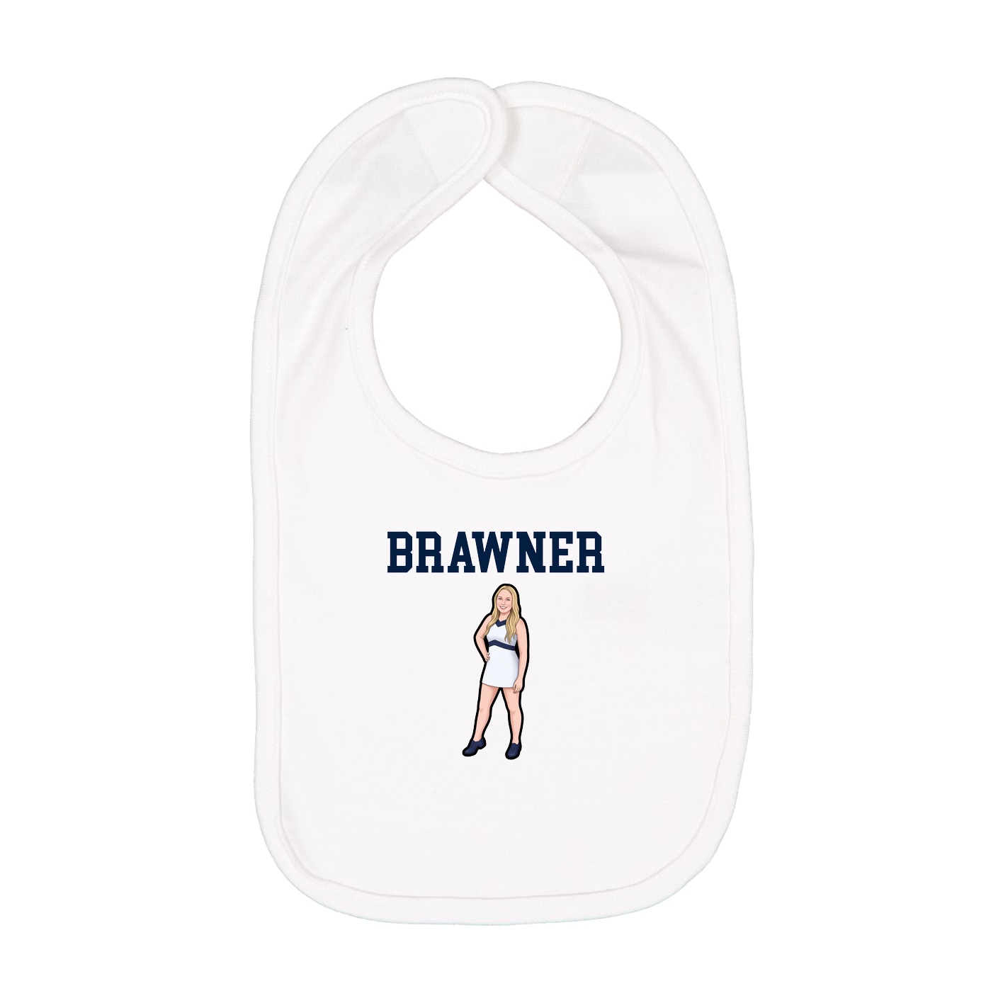Infant Bib — Shirsey in White