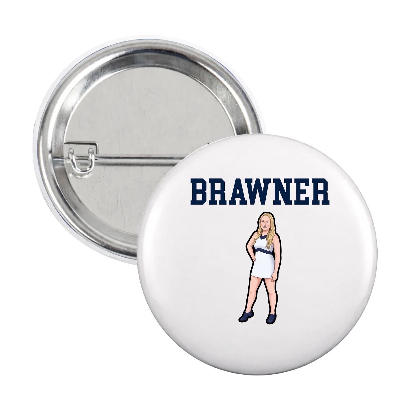 Game Day Button — Shirsey in White