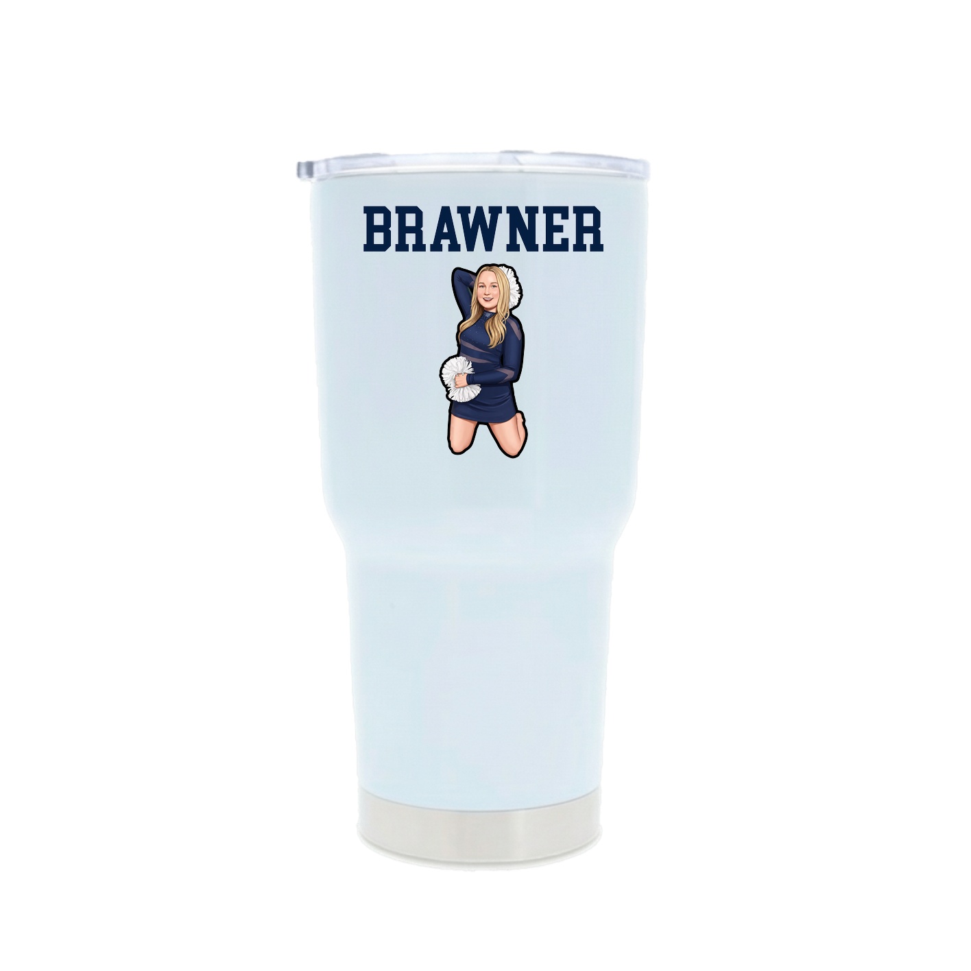 30oz Stainless Steel Tumbler — Shirsey in White