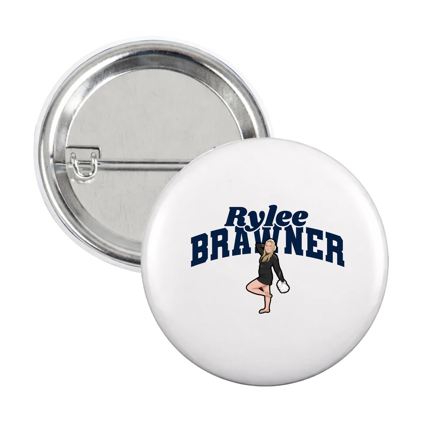 Game Day Button — Signature Arch in White