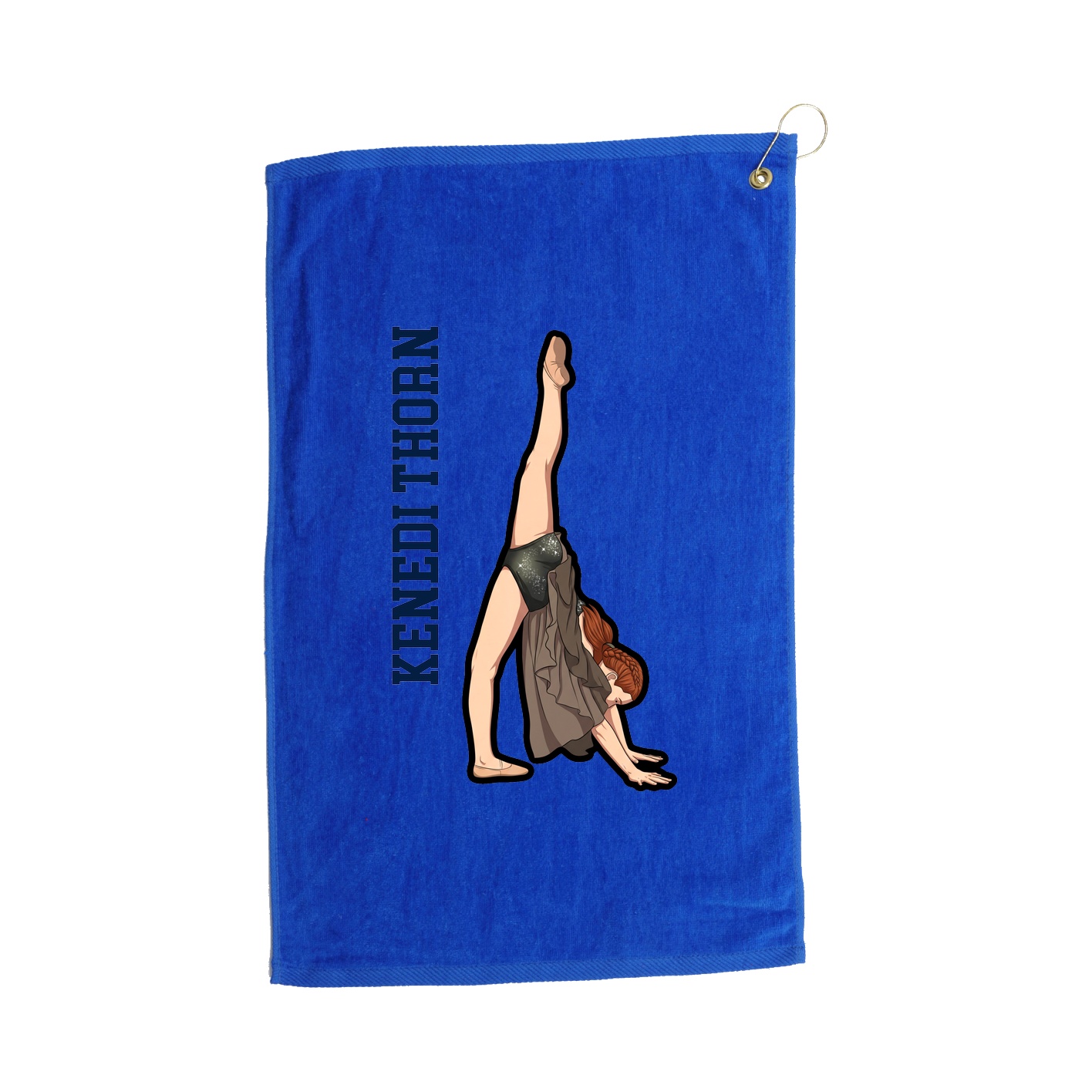Golf Towel — Name Vertical in Royal