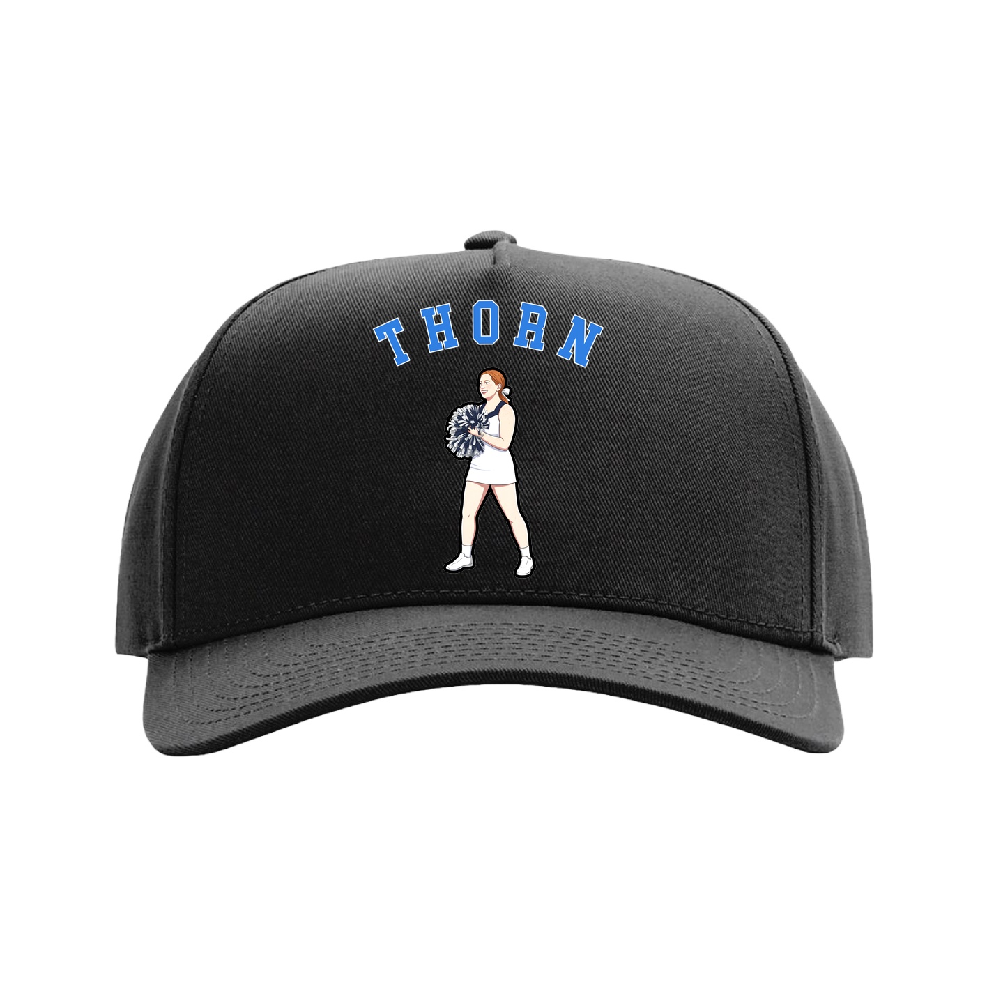 Full Fabric Five-Panel Champ Cap — Shirsey Arch in Black