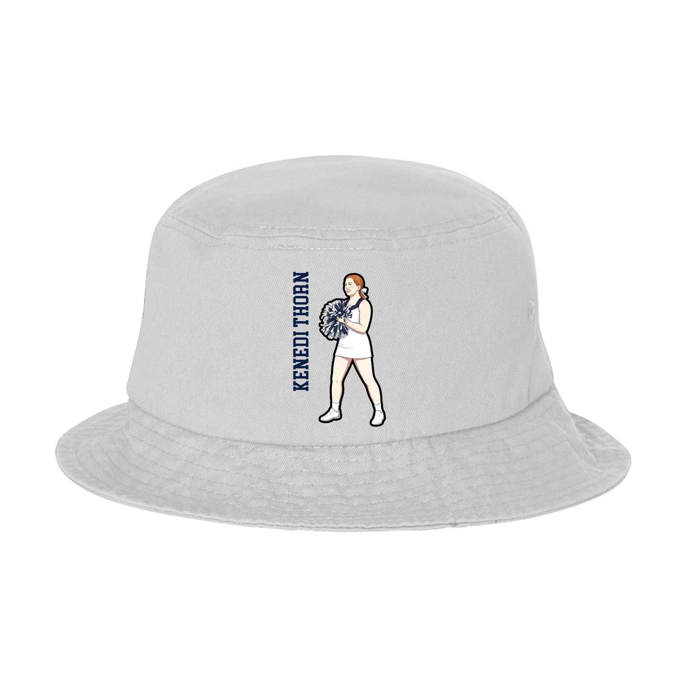 Bucket Cap — Name Vertical in White
