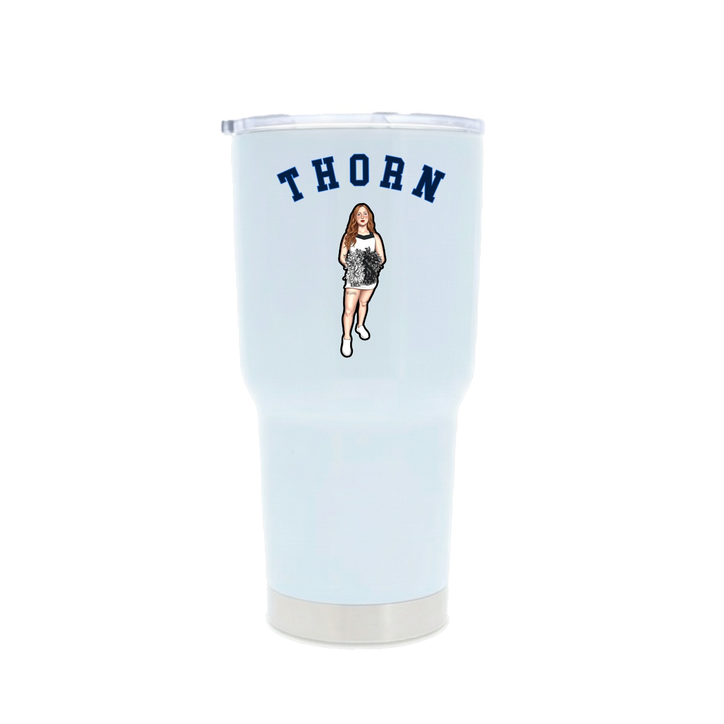 30oz Stainless Steel Tumbler — Shirsey Arch in White