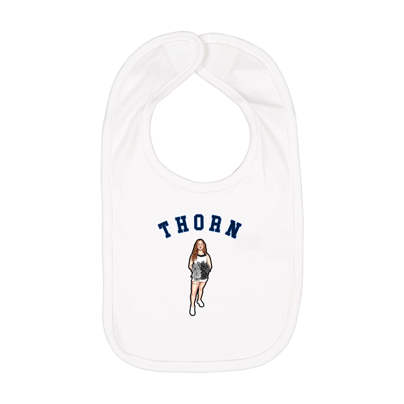 Infant Bib — Shirsey Arch in White