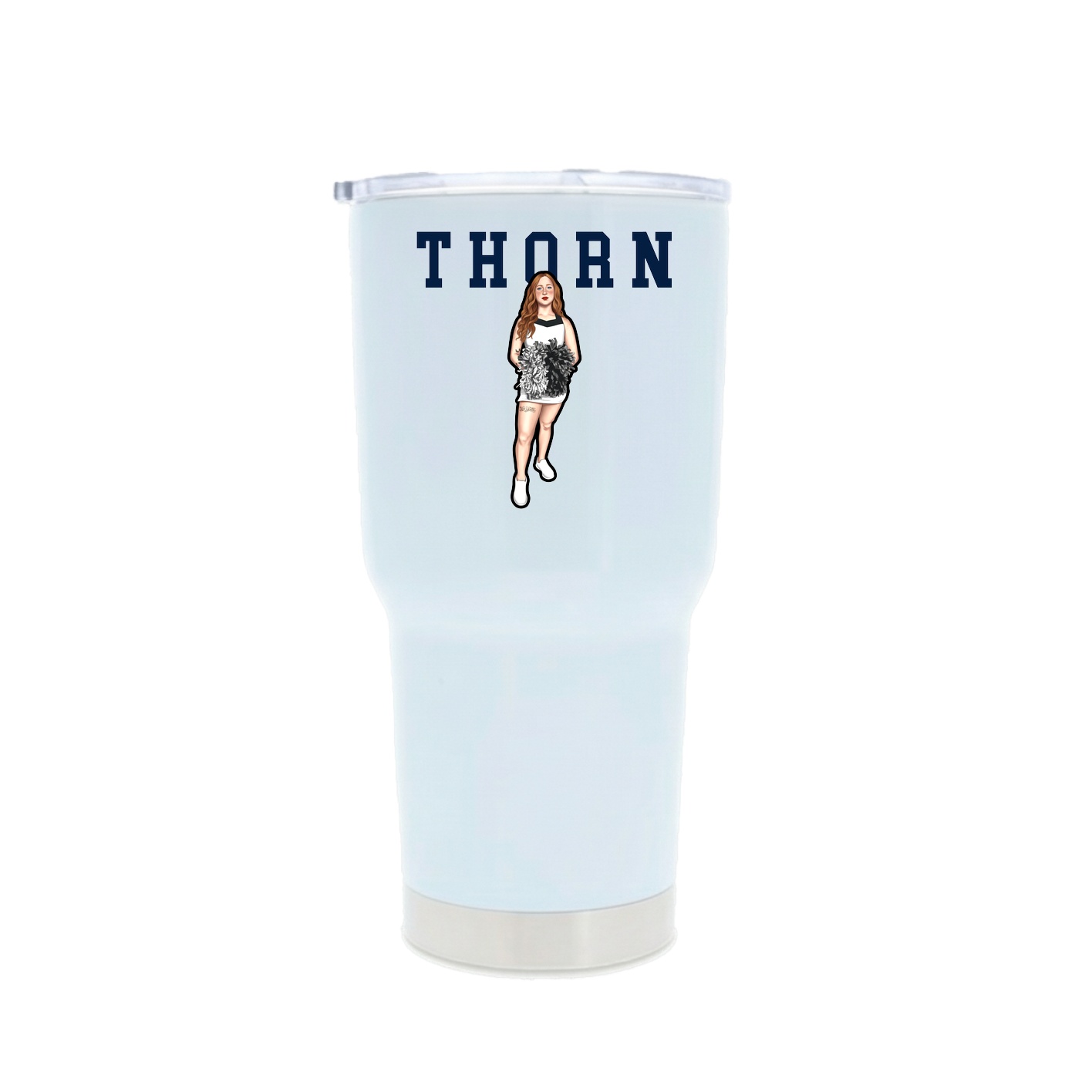 30oz Stainless Steel Tumbler — Shirsey in White