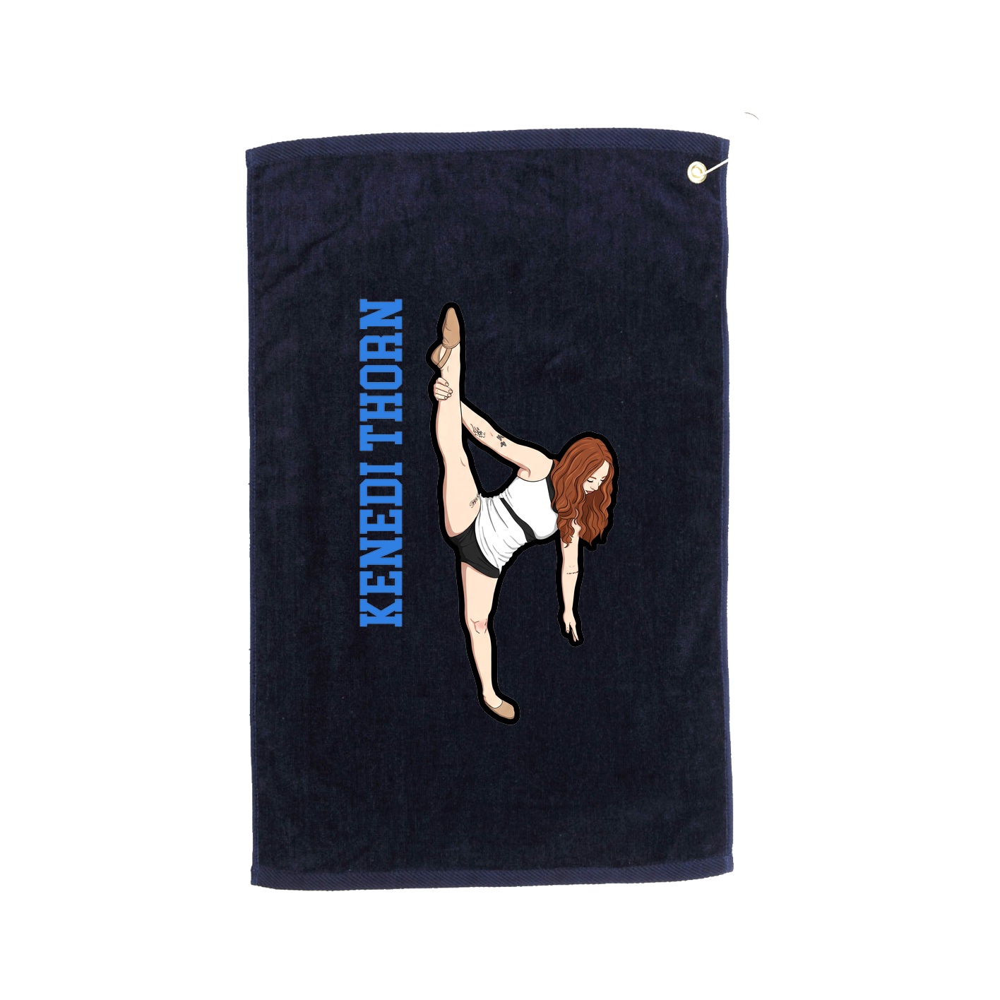 Golf Towel — Name Vertical in Navy