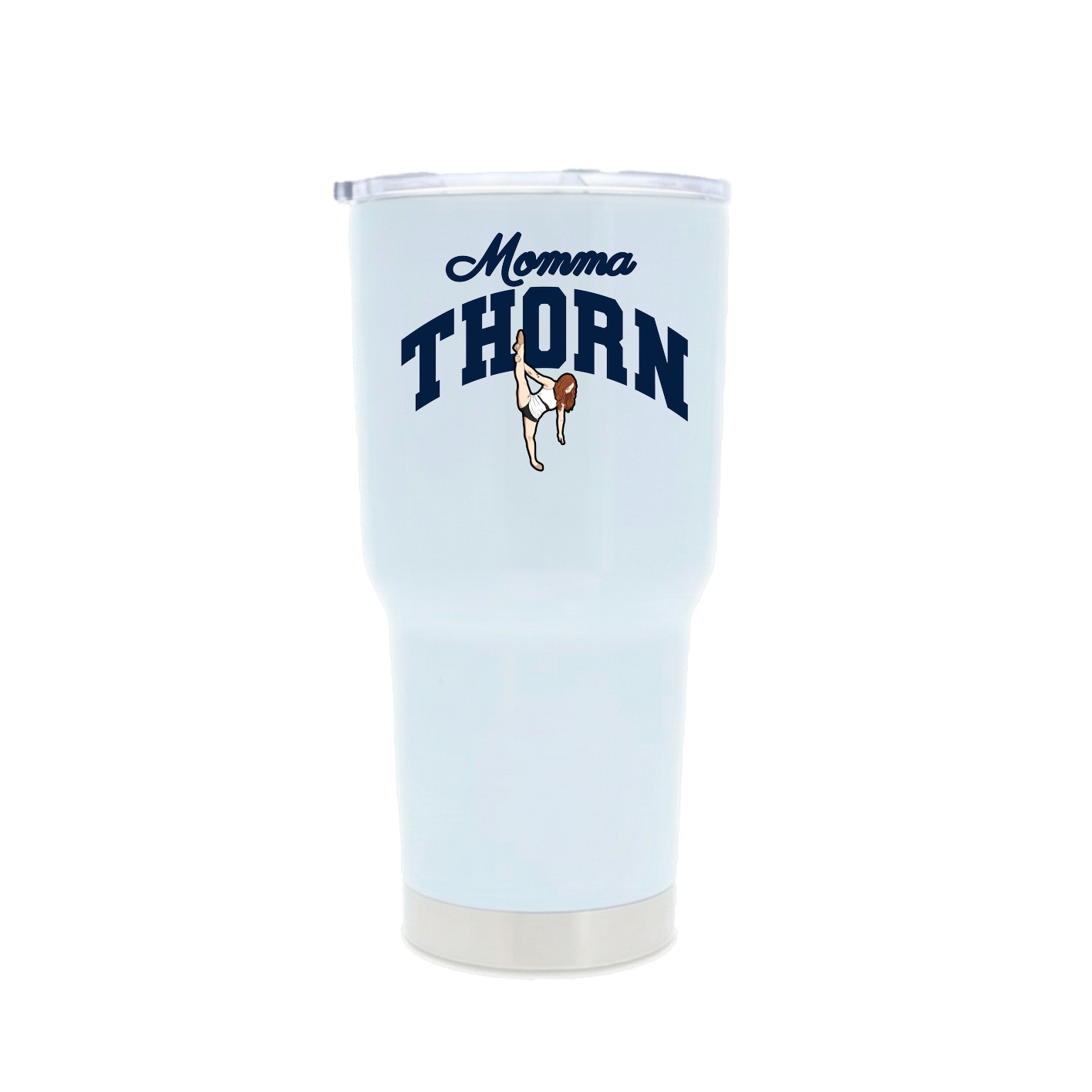 30oz Stainless Steel Tumbler — Mothers Day Arch in White