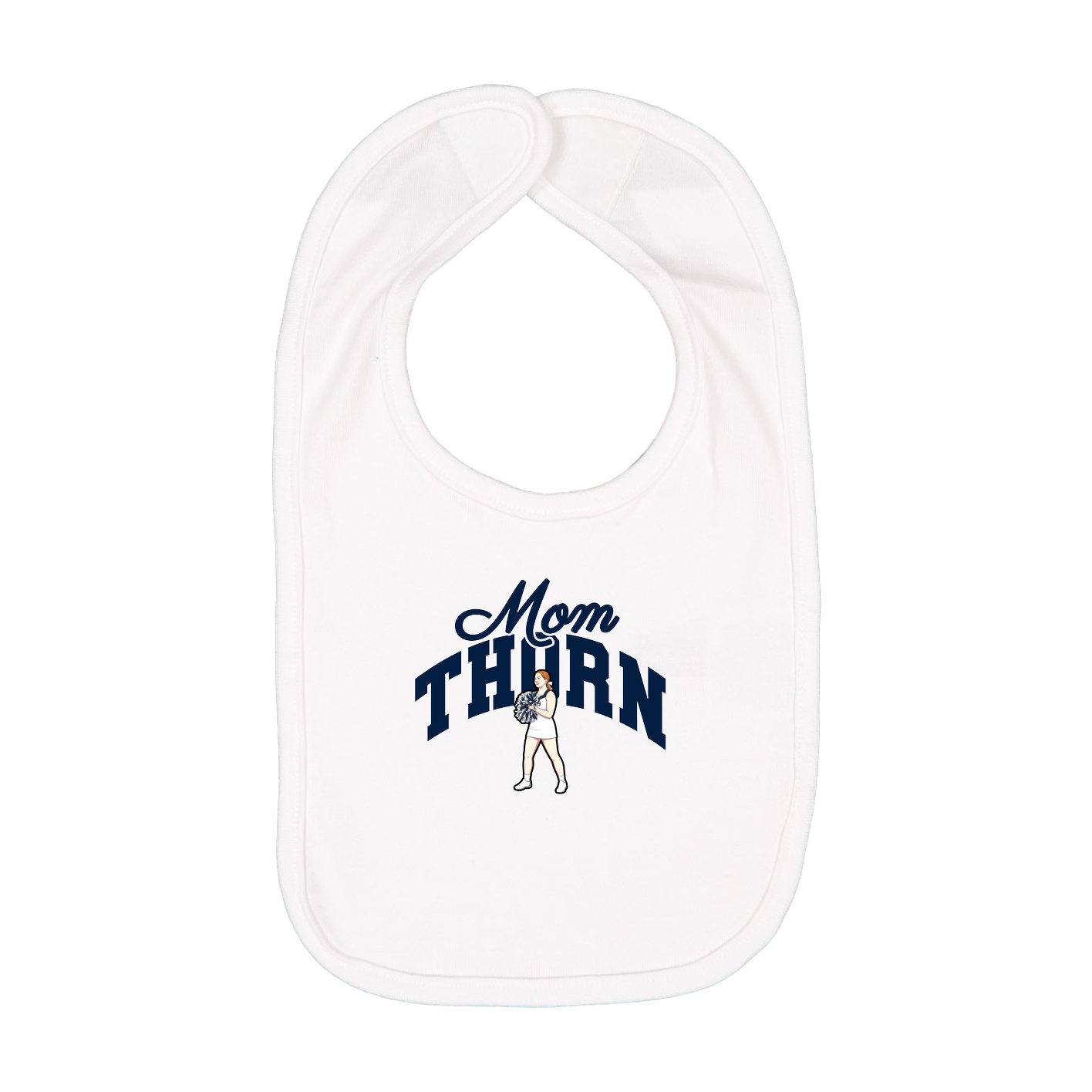 Infant Bib — Mothers Day Arch in White