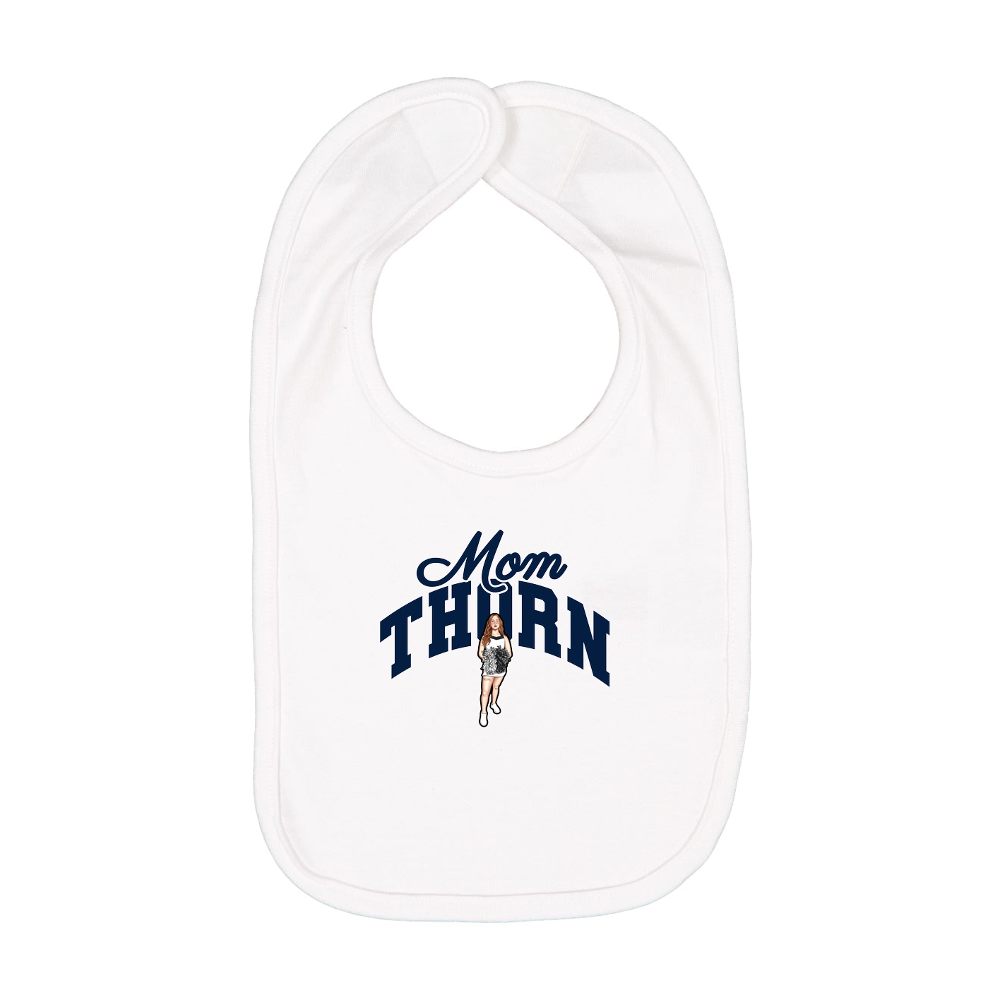 Infant Bib — Mothers Day Arch in White