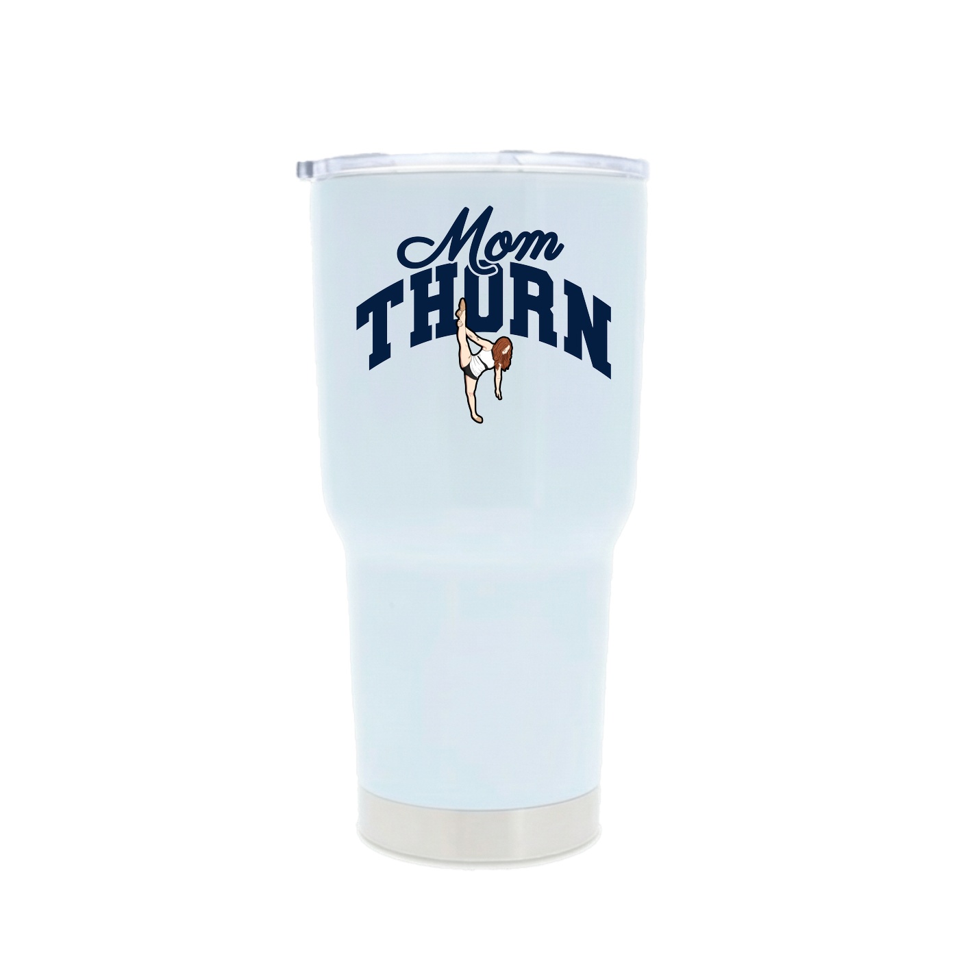 30oz Stainless Steel Tumbler — Mothers Day Arch in White