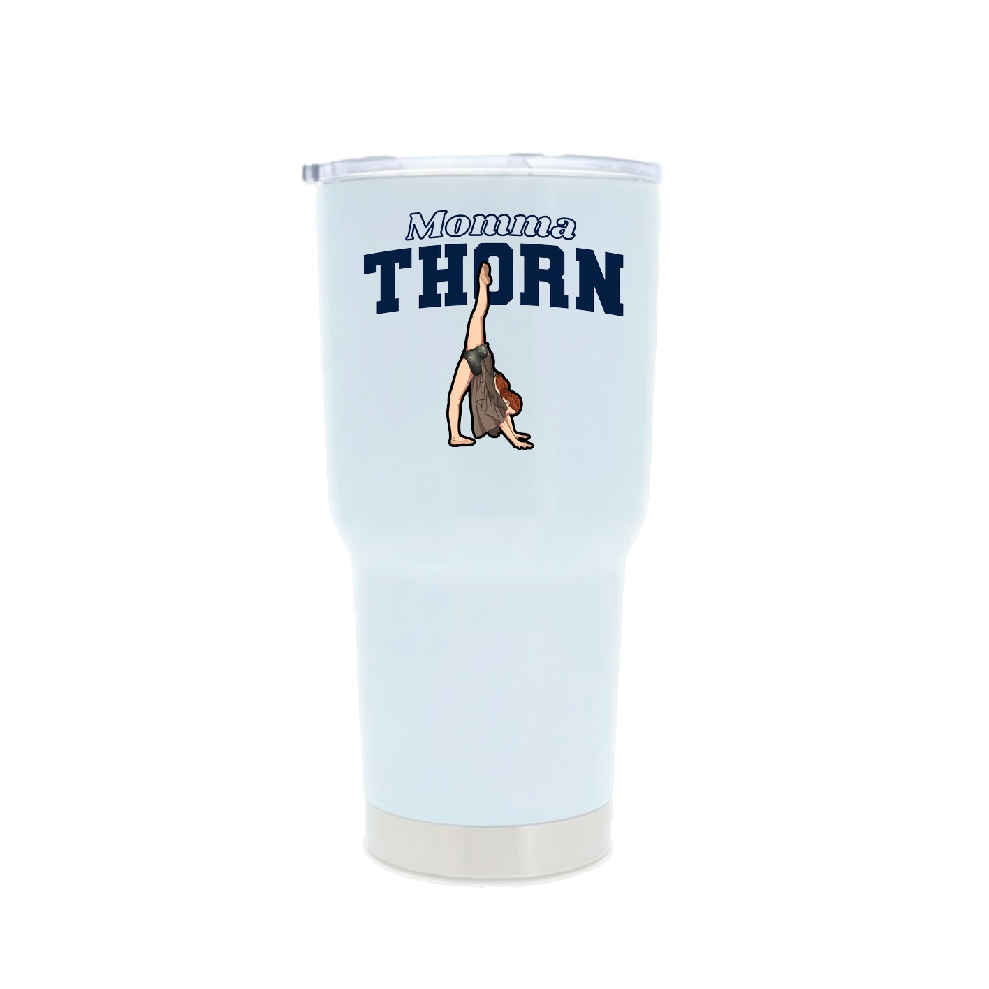 30oz Stainless Steel Tumbler — Mothers Day Block in White
