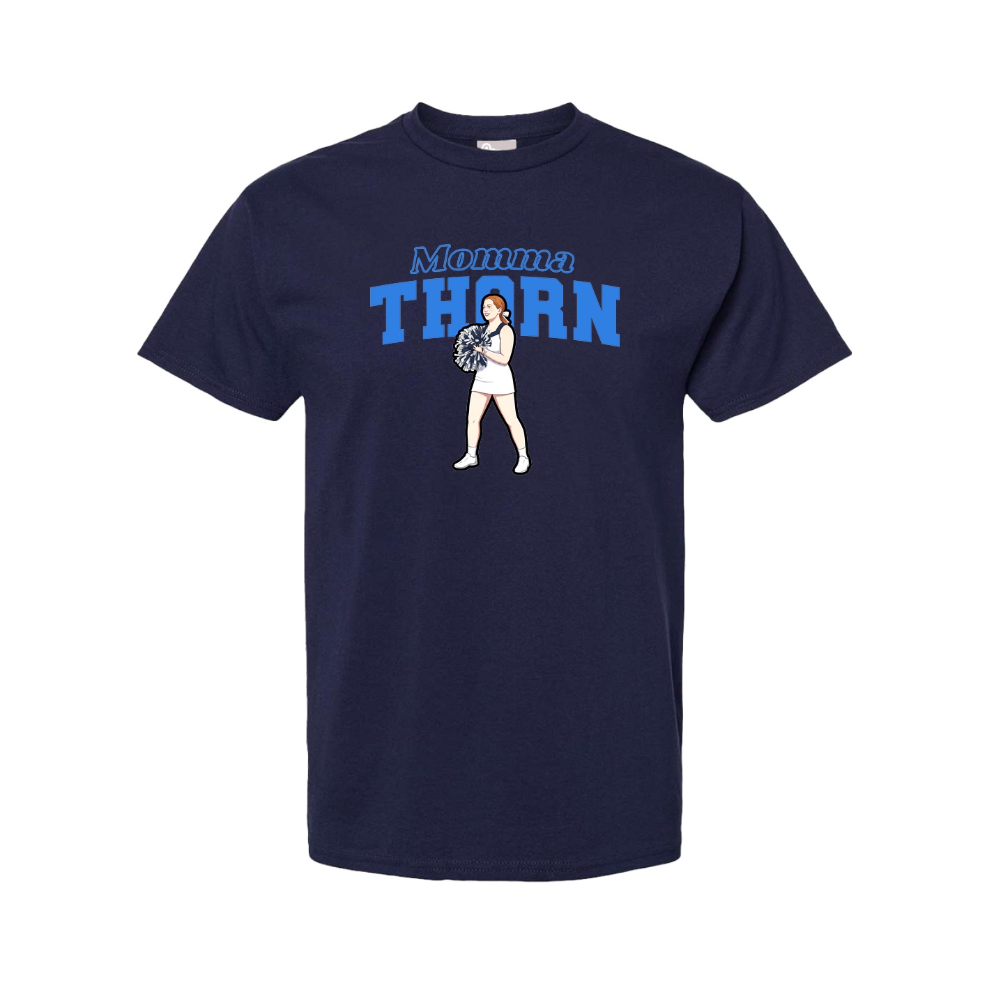 Youth Tee — Mothers Day Block in Navy