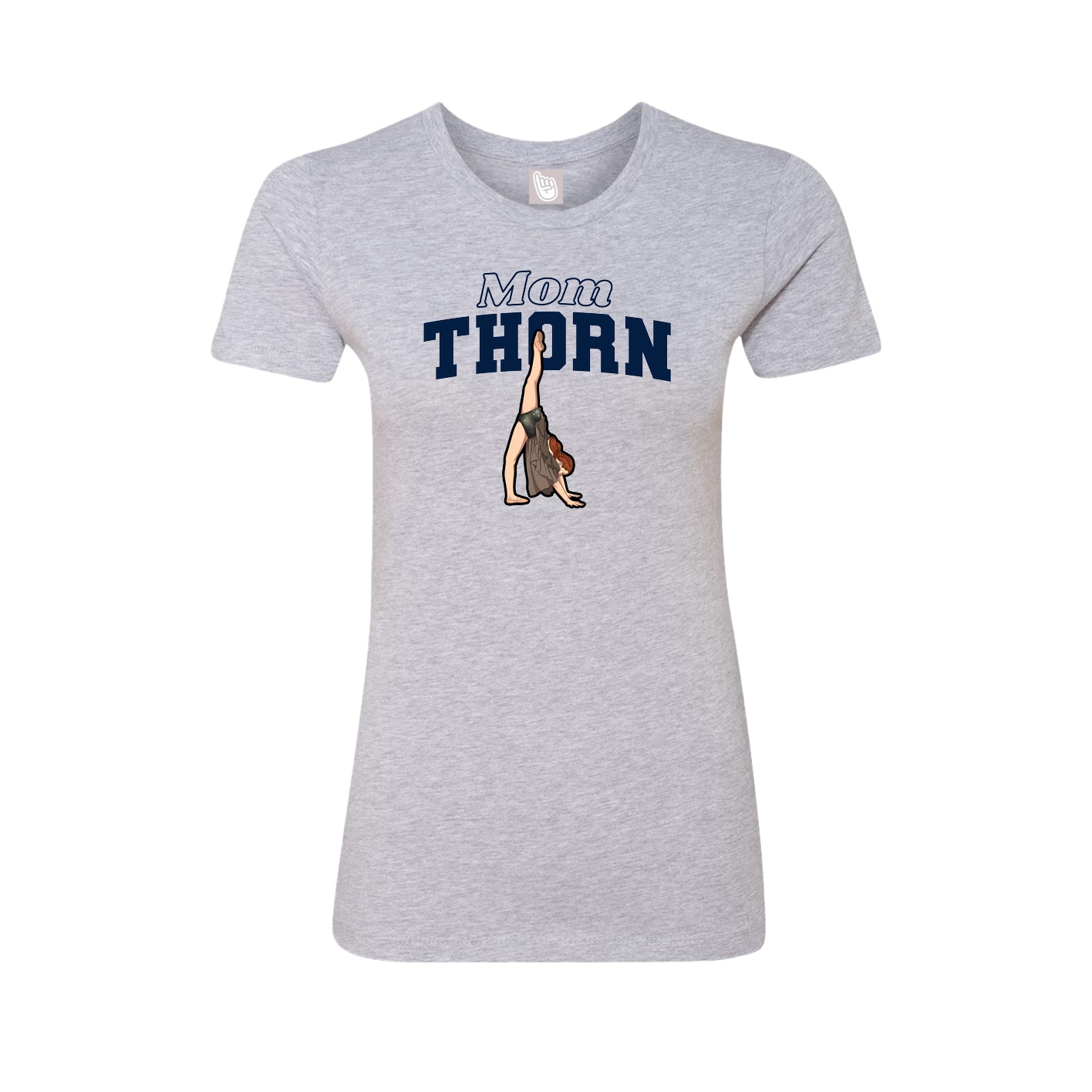 Womens Tee — Mothers Day Block in Grey