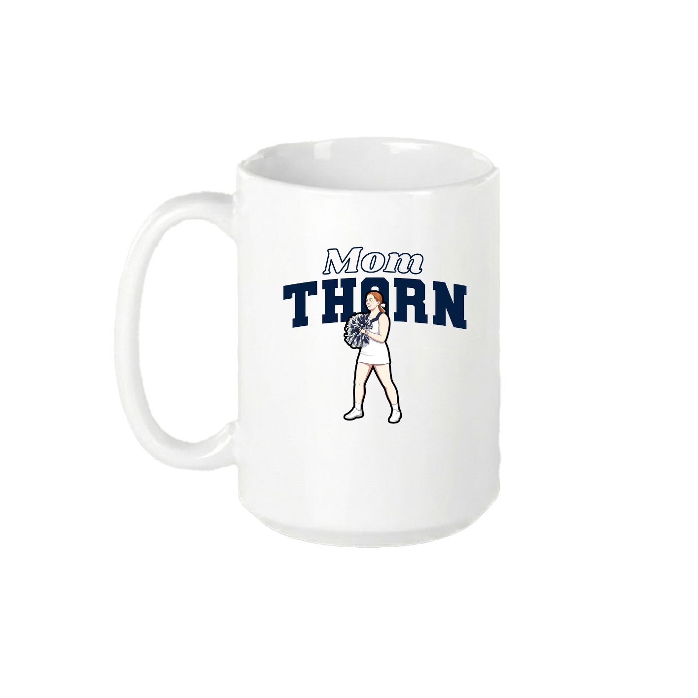 15oz Coffee Mug — Mothers Day Block in White