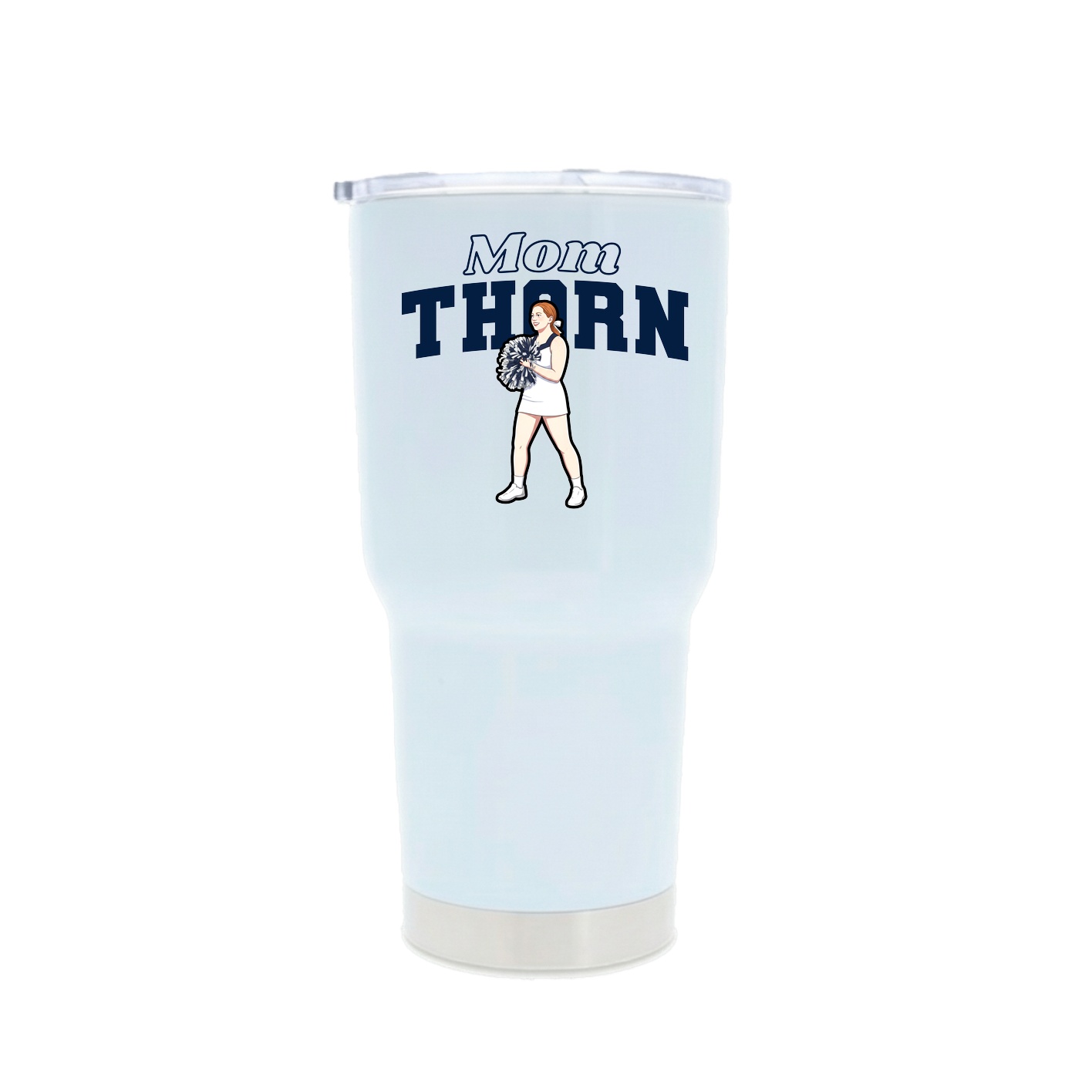 30oz Stainless Steel Tumbler — Mothers Day Block in White