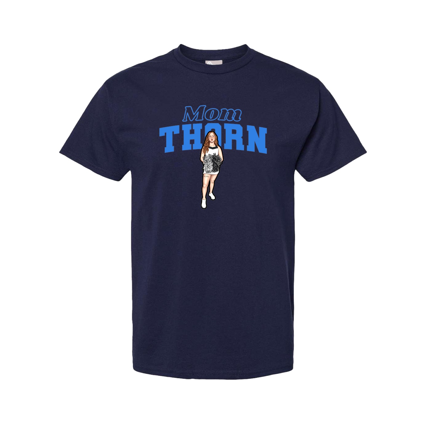 Youth Tee — Mothers Day Block in Navy