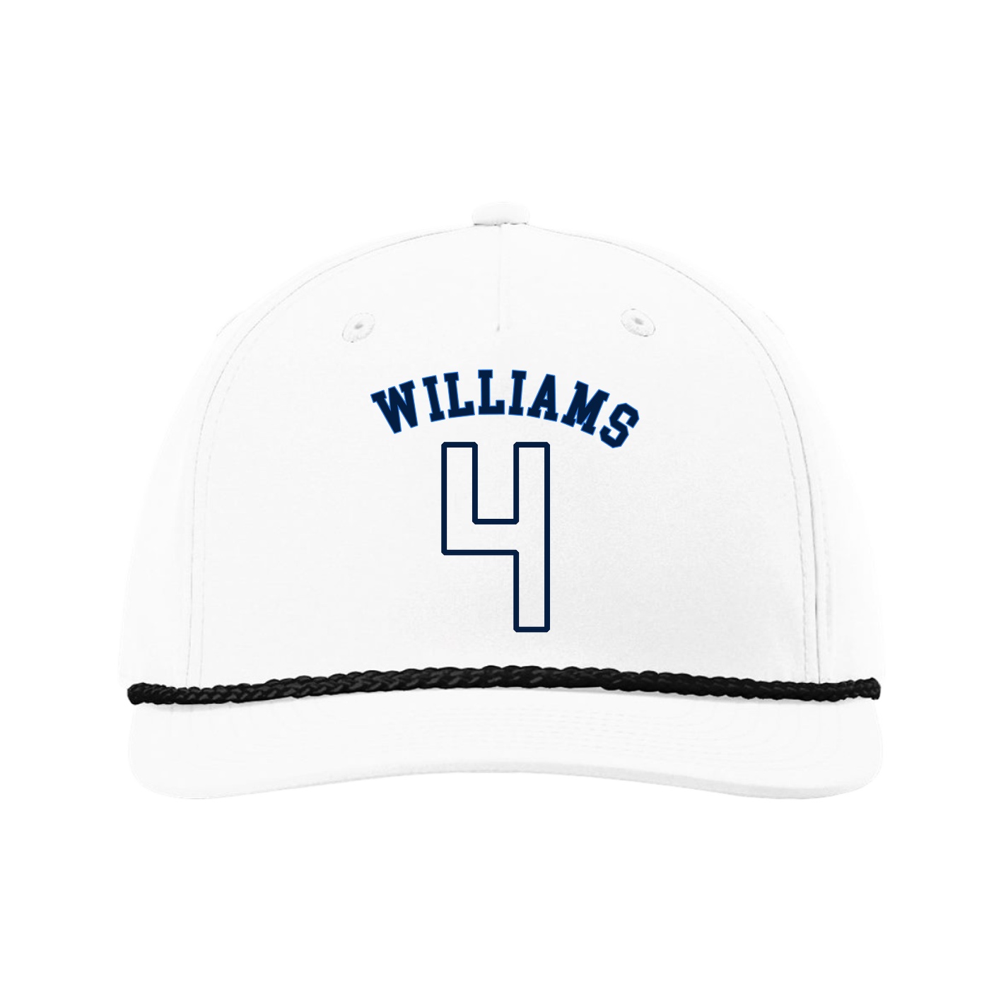 Five-Panel Classic Rope Cap — Shirsey Arch in White