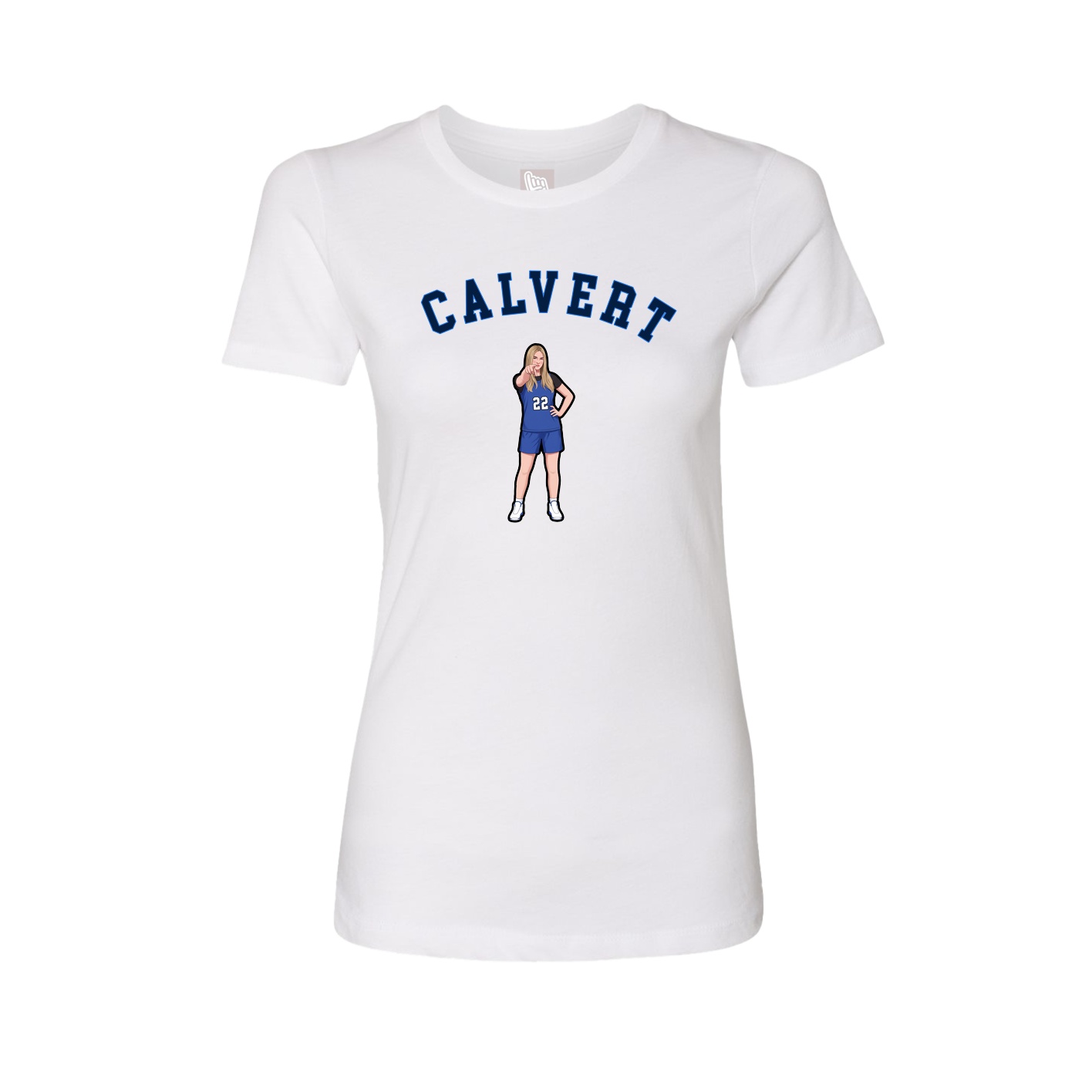 Fitted Women's Tee — Shirsey Arch in White