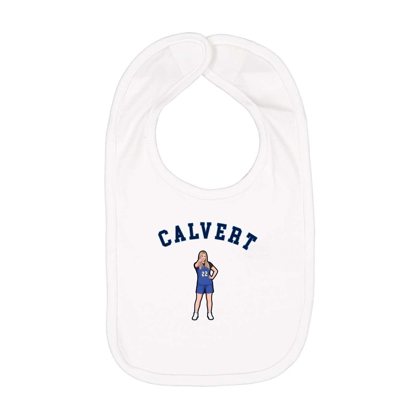 Infant Bib — Shirsey Arch in White
