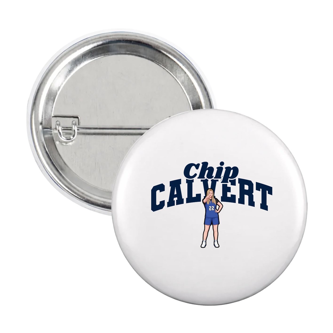 Game Day Button — Signature Arch in White