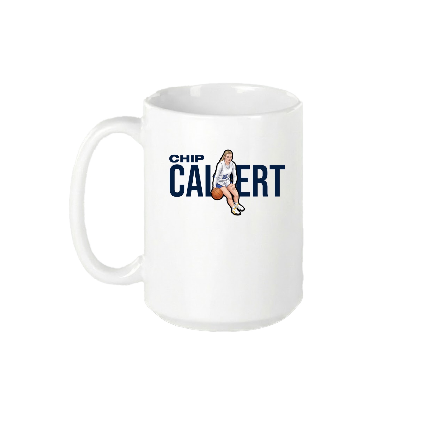 15oz Coffee Mug — Player Name in White