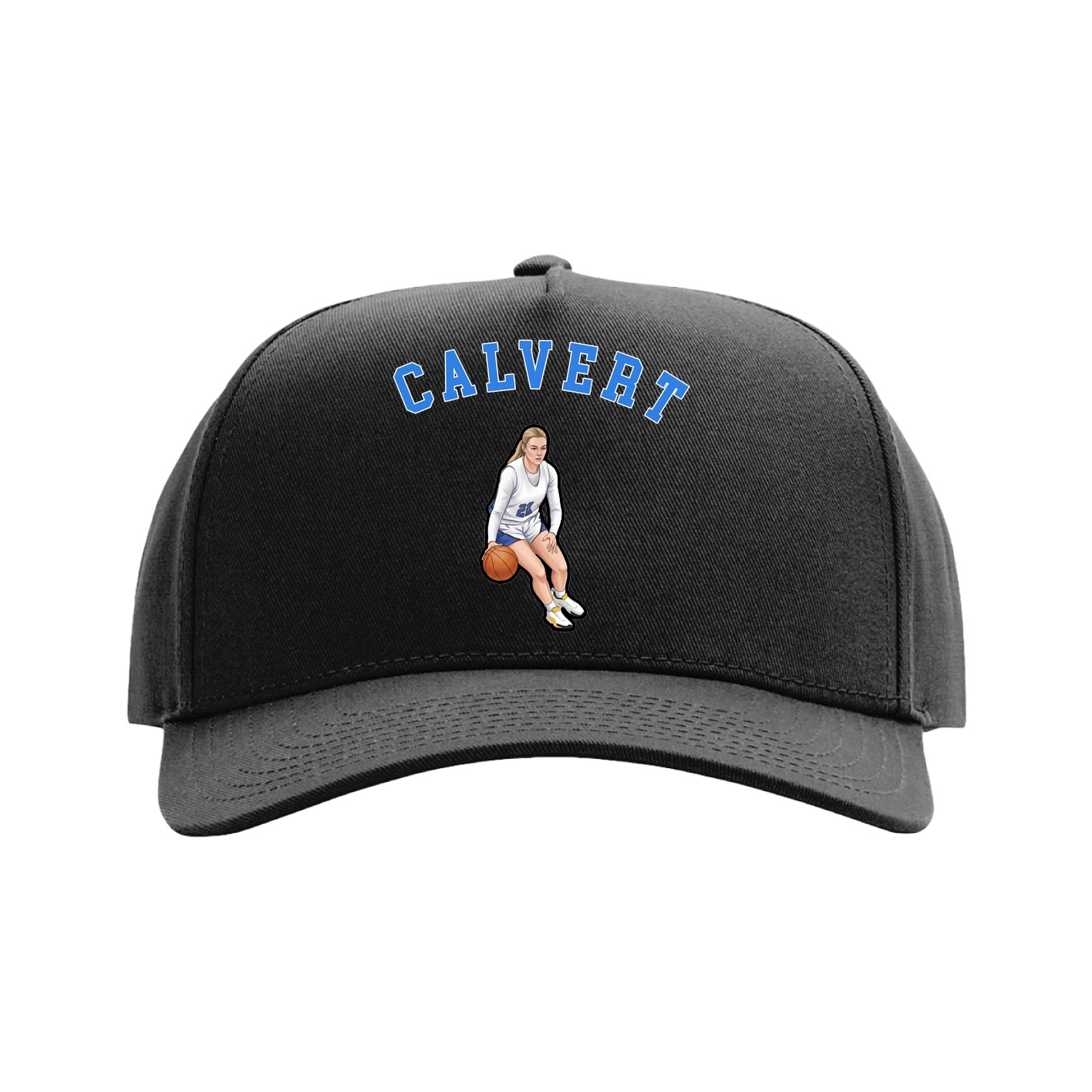 Full Fabric Five-Panel Champ Cap — Shirsey Arch in Black