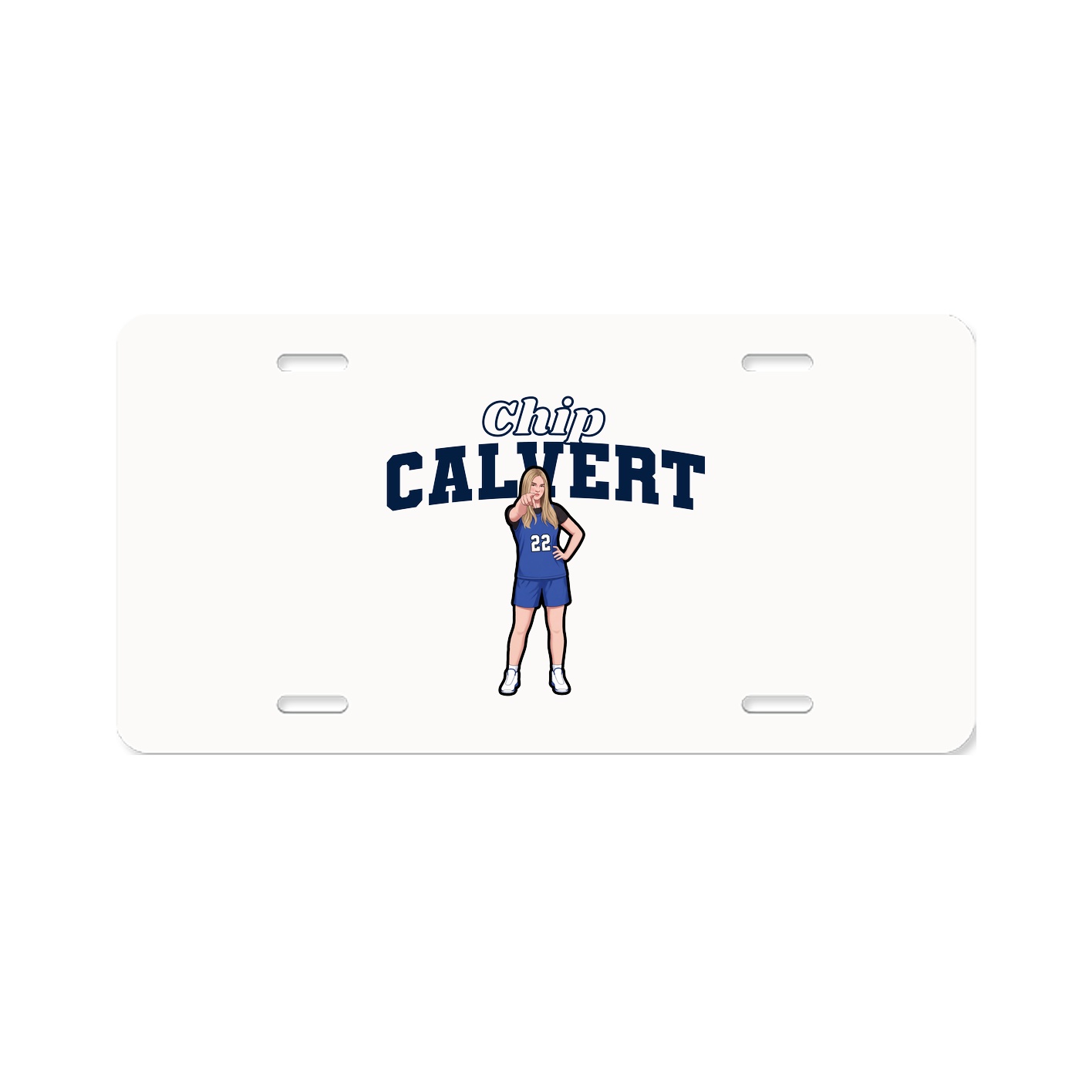 License Plate — Name Arch in Classic