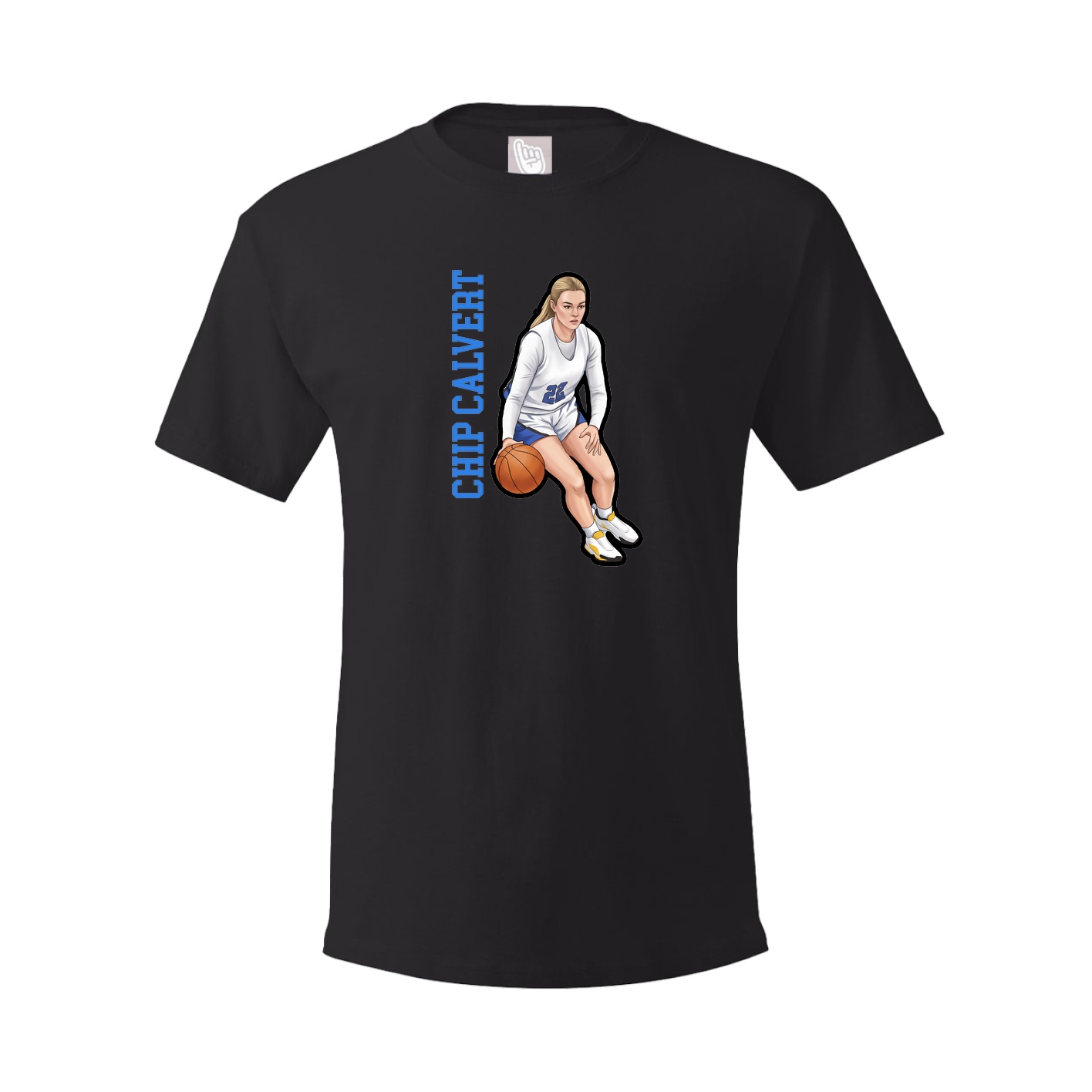Youth Tee — Name Vertical in Black