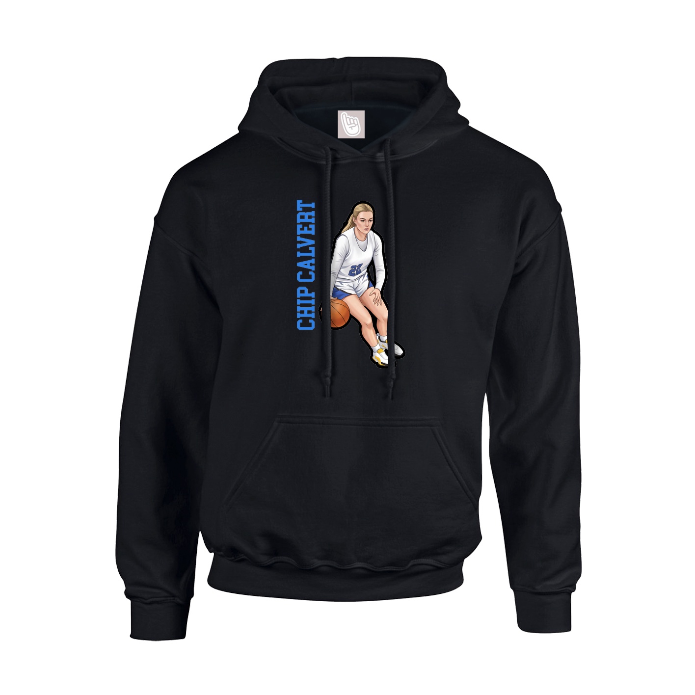 Hoodie — Name Vertical in Black