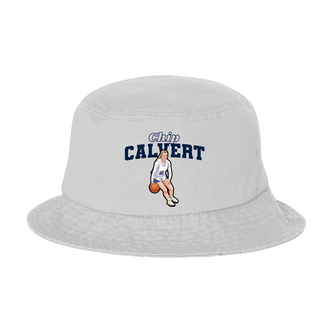 Bucket Cap — Name Arch in White