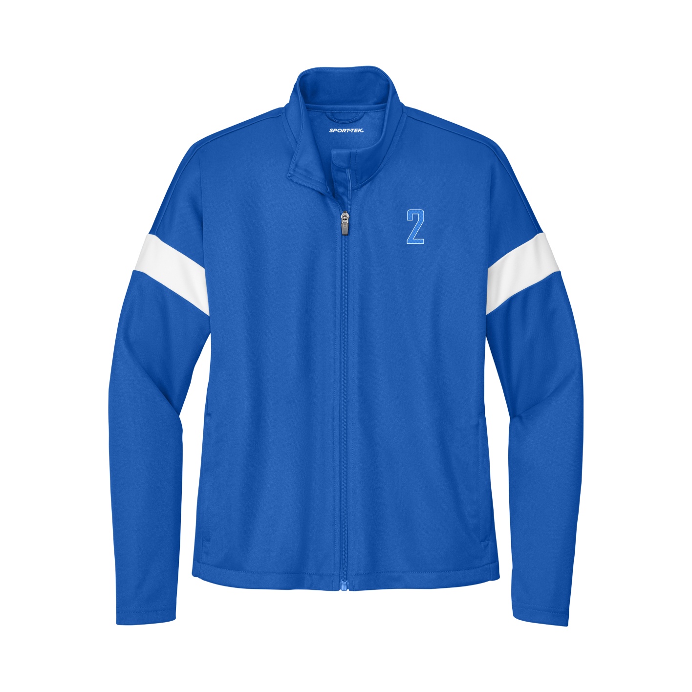 Womens Team Travel Full-Zip Jacket — Front Shirsy in Royal/White