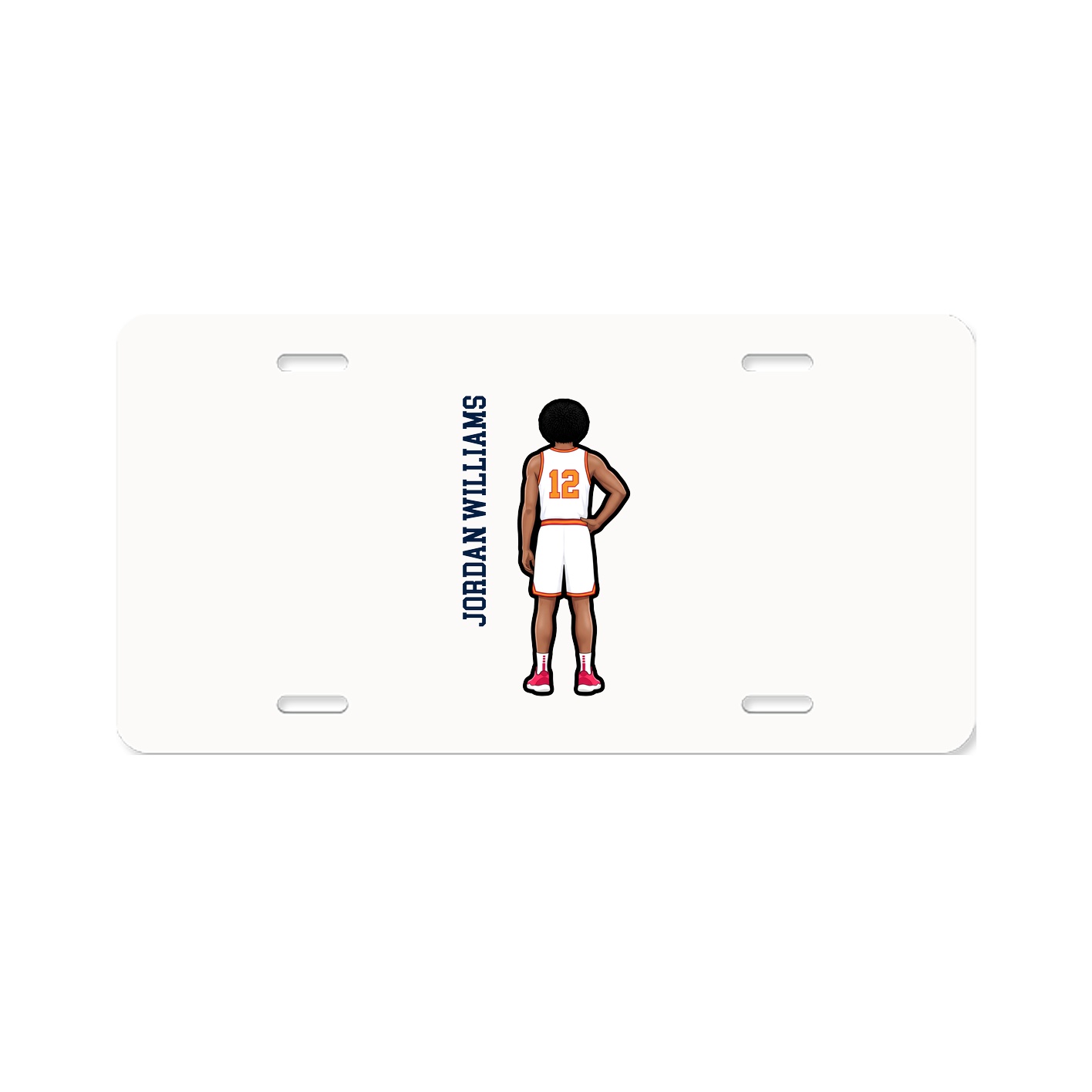 License Plate — Name Vertical in Classic