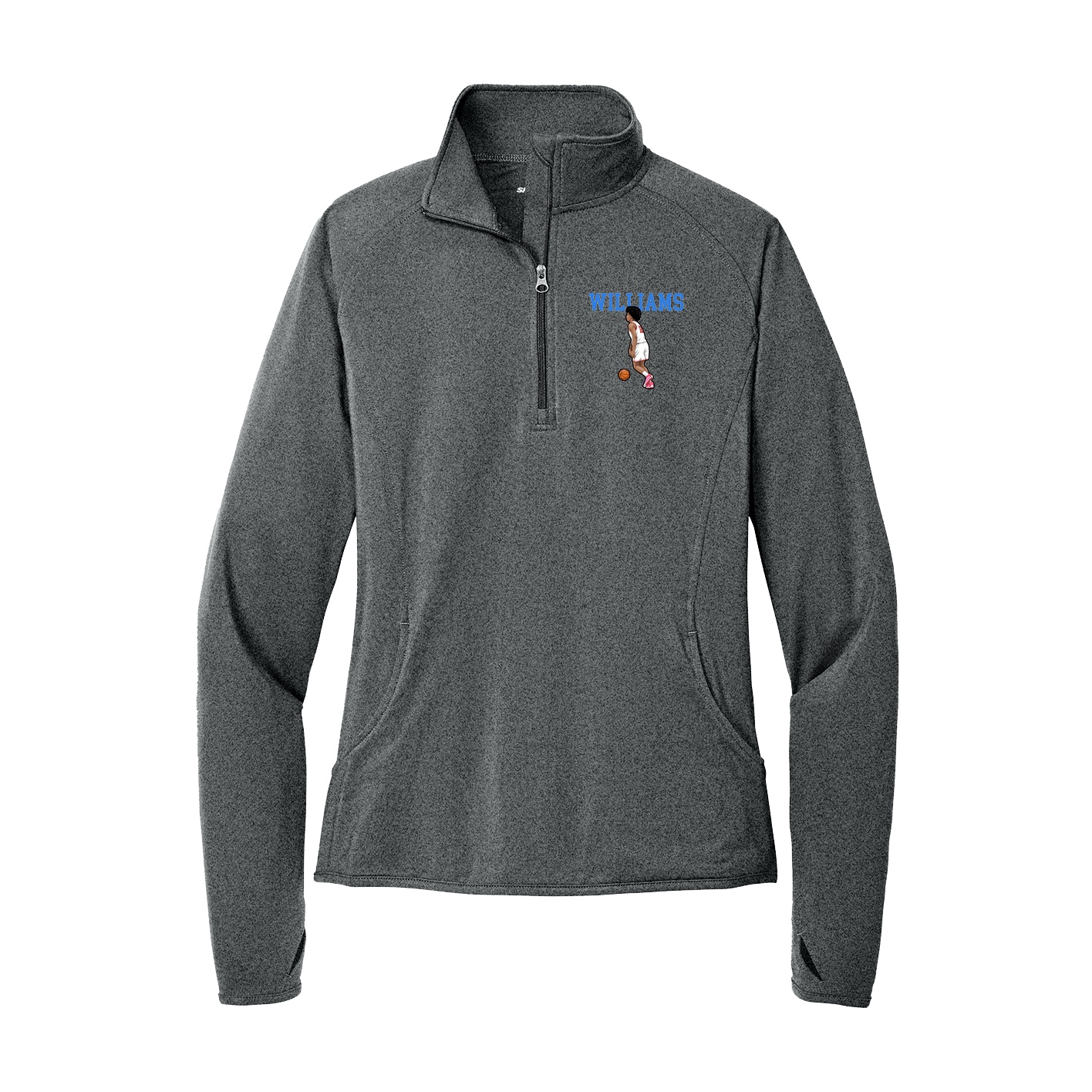 Women's Q-Zip Pullover — Shirsey in Grey