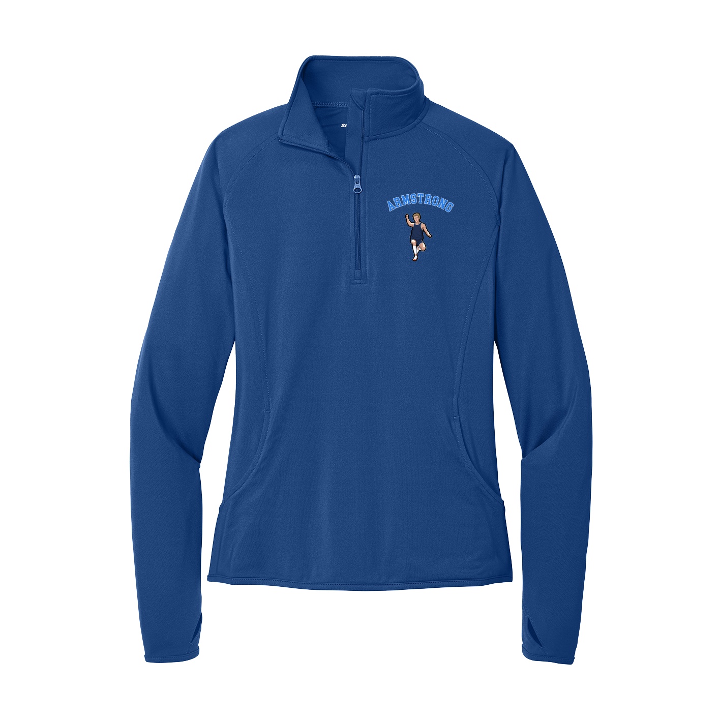 Women's Q-Zip Pullover — Shirsey Arch in Royal
