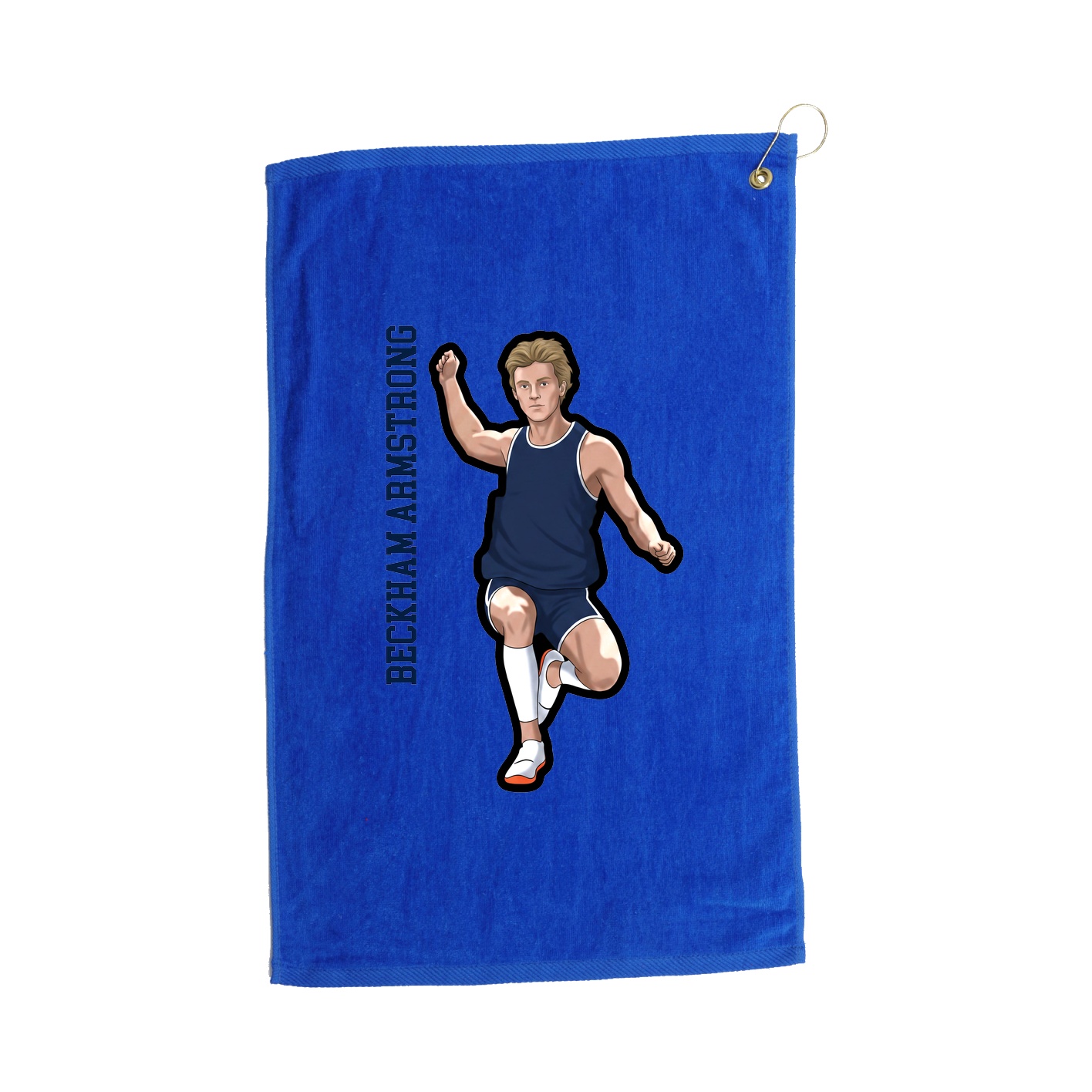 Golf Towel — Name Vertical in Royal