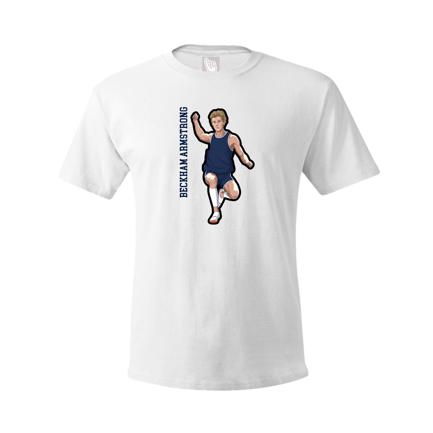 Tee — Name Vertical in White