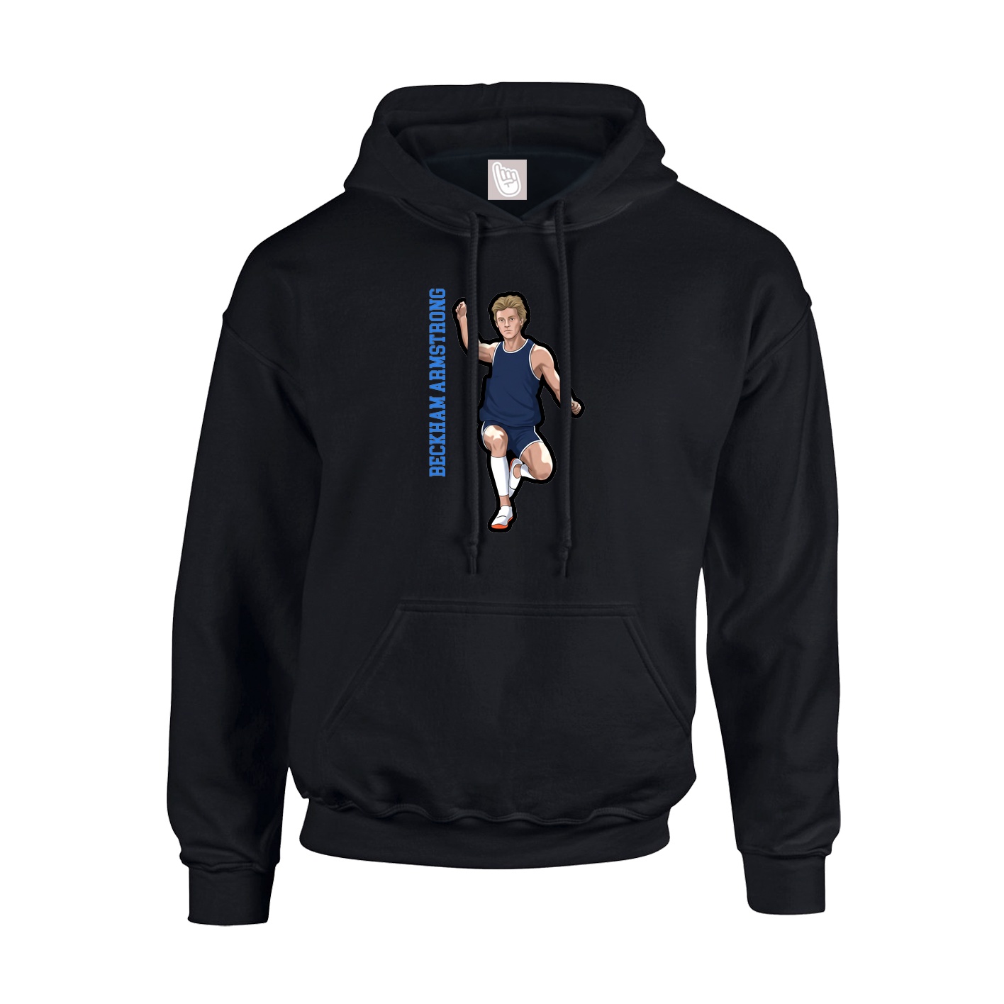 Hoodie — Name Vertical in Black