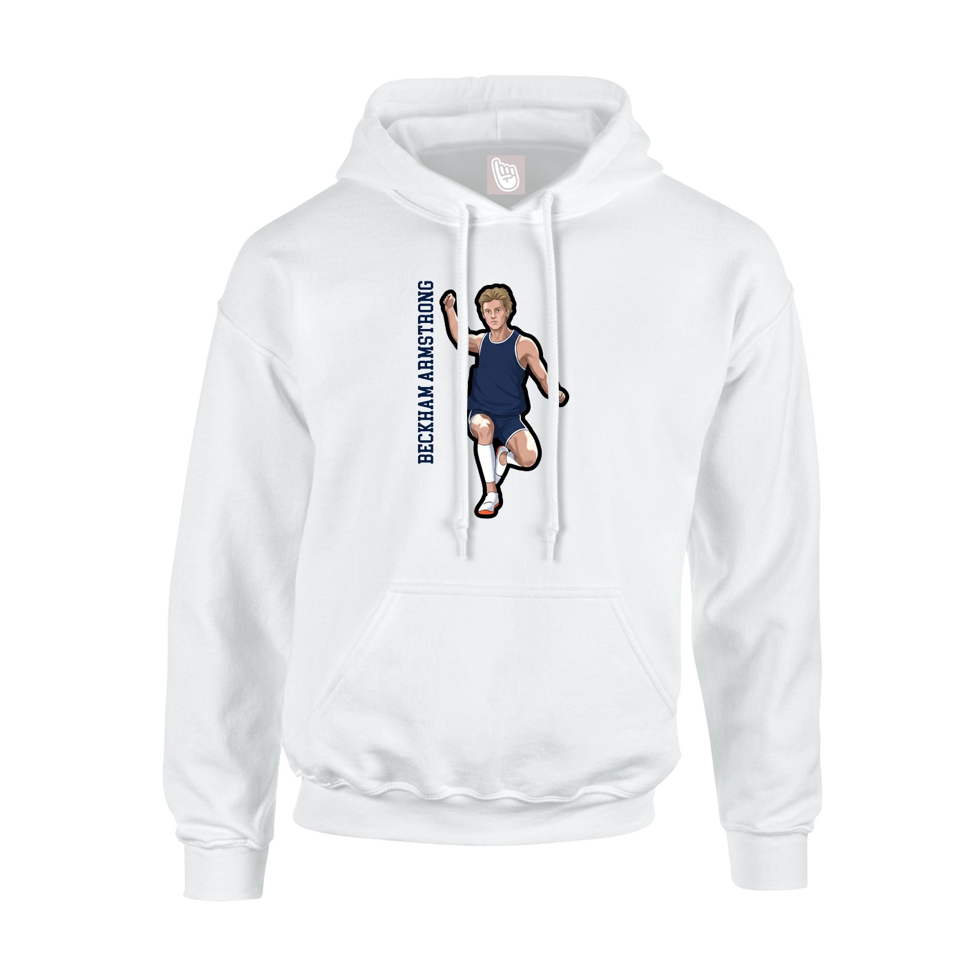 Youth Hoodie — Name Vertical in White