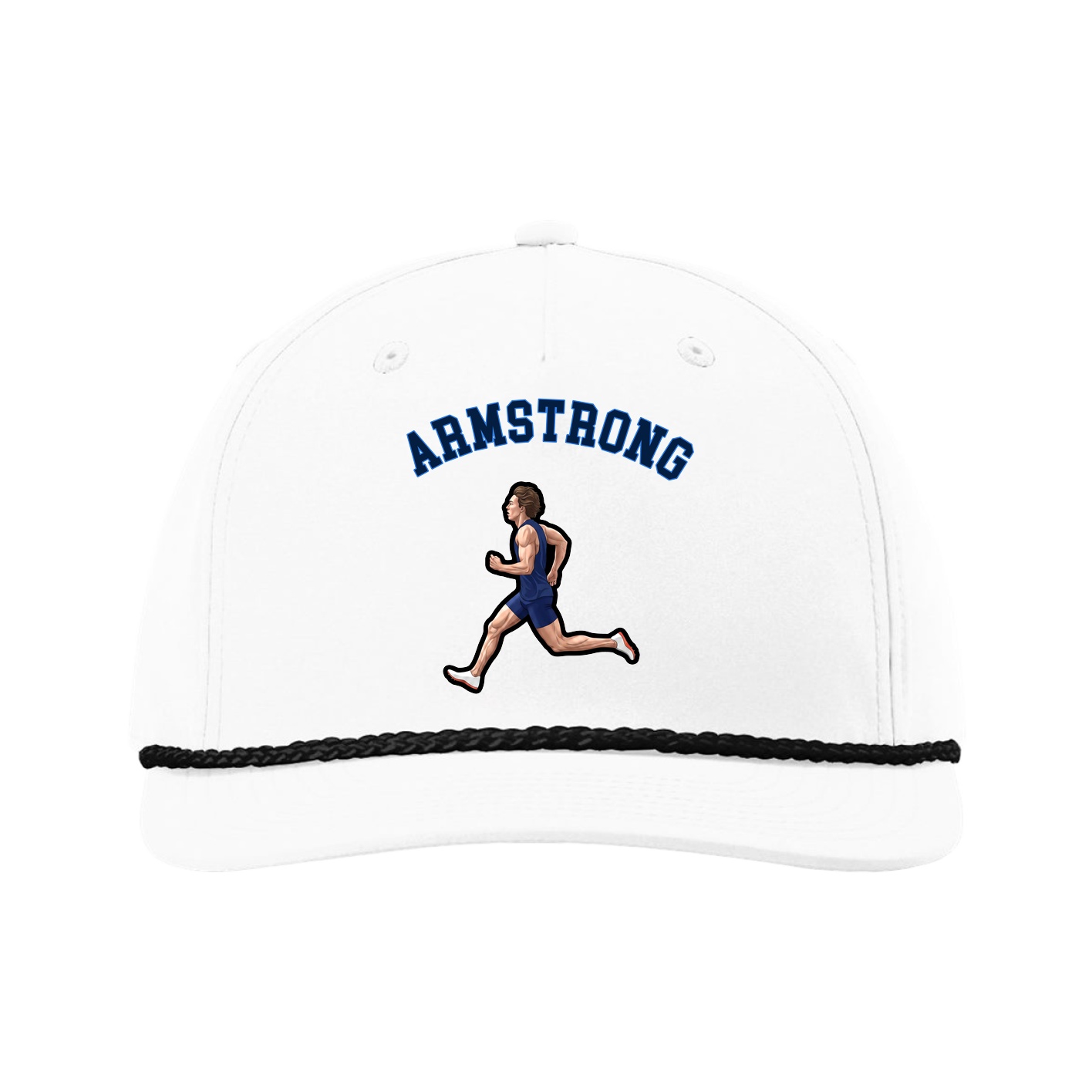 Five-Panel Classic Rope Cap — Shirsey Arch in White