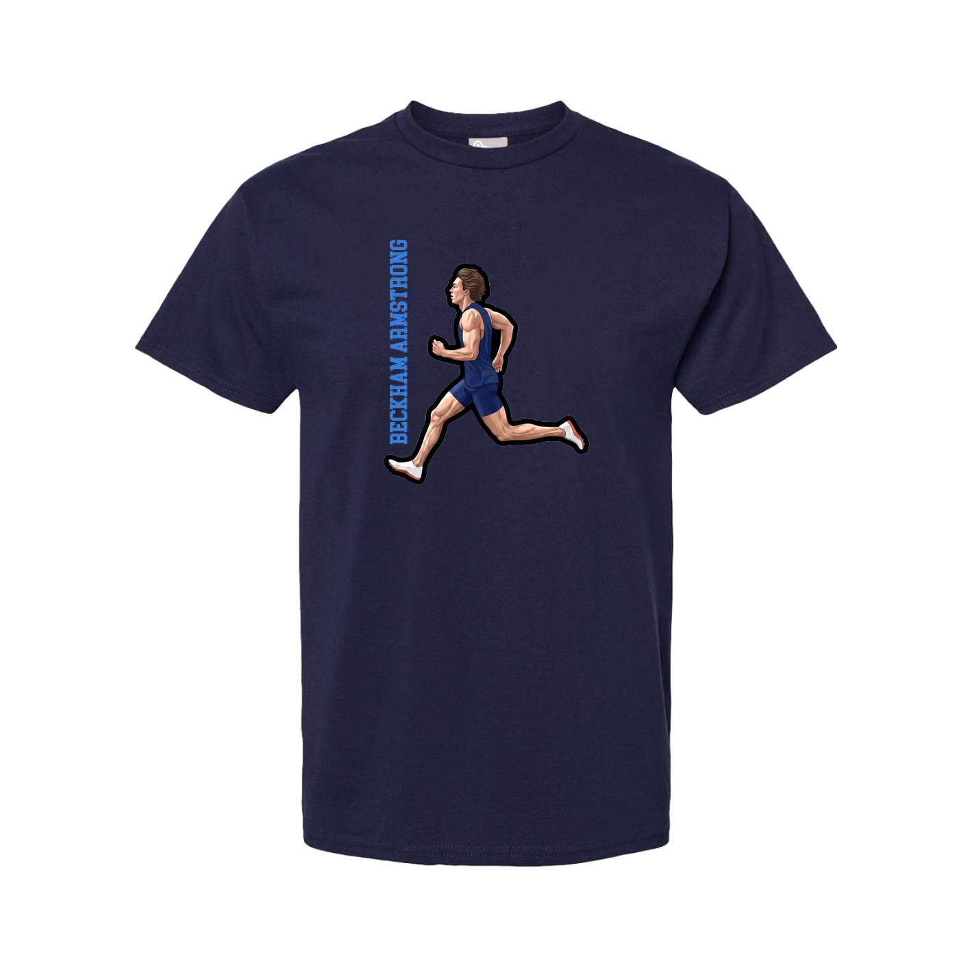 Tee — Name Vertical in Navy