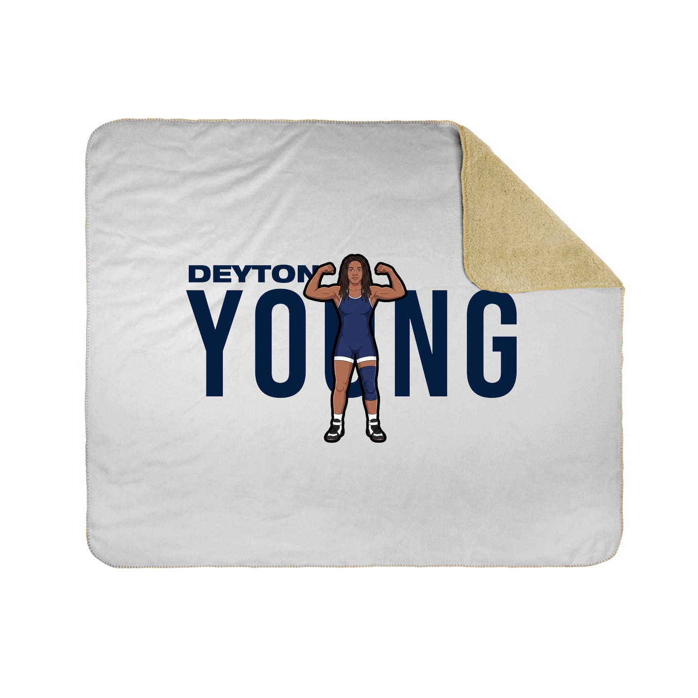 Throw Blanket — Player Name in White