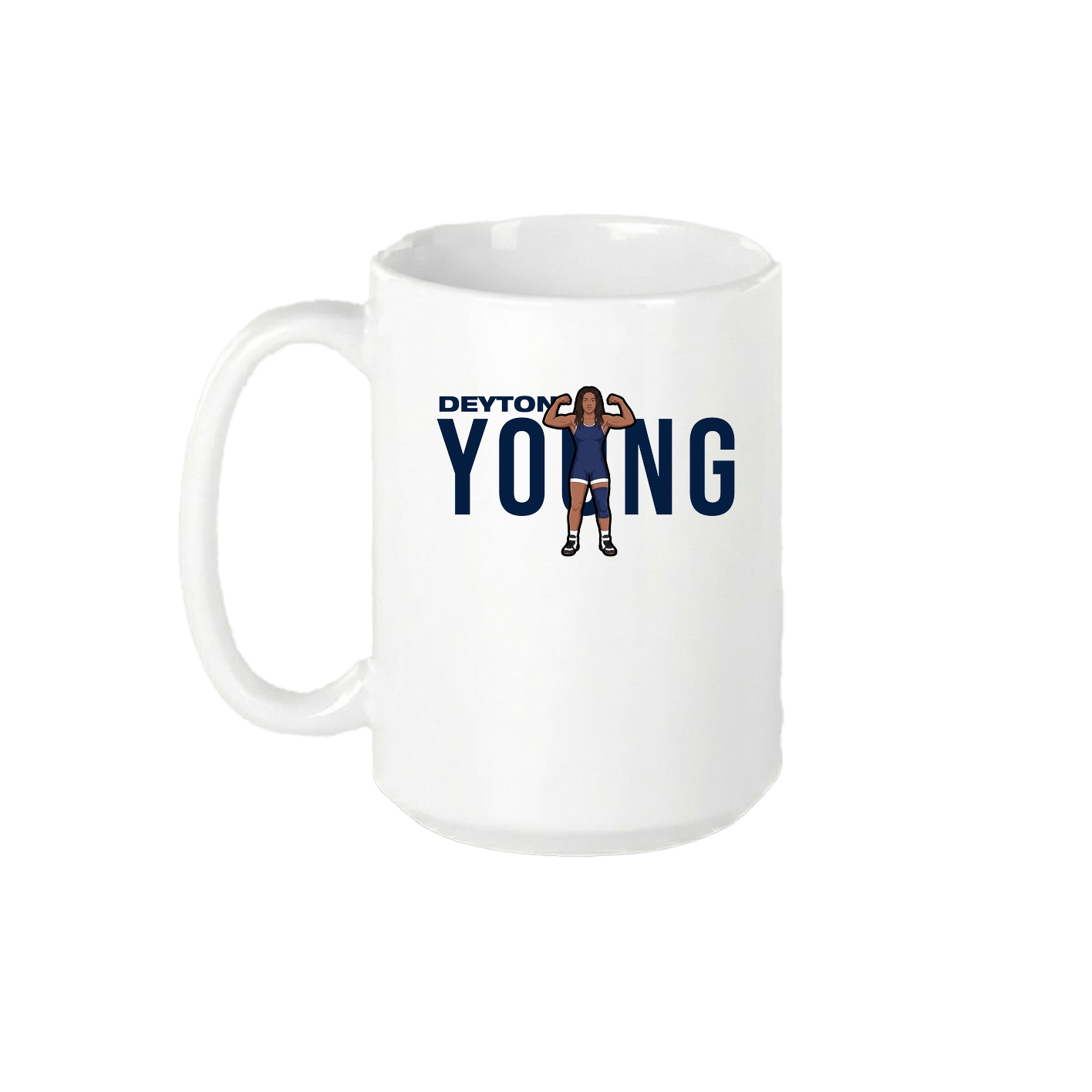 15oz Coffee Mug — Player Name in White