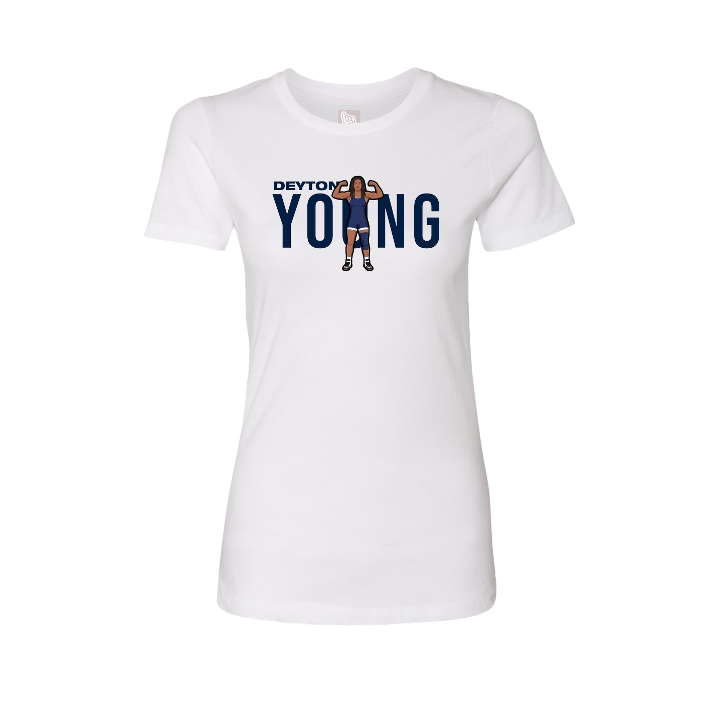 Fitted Women's Tee — Player Name in White