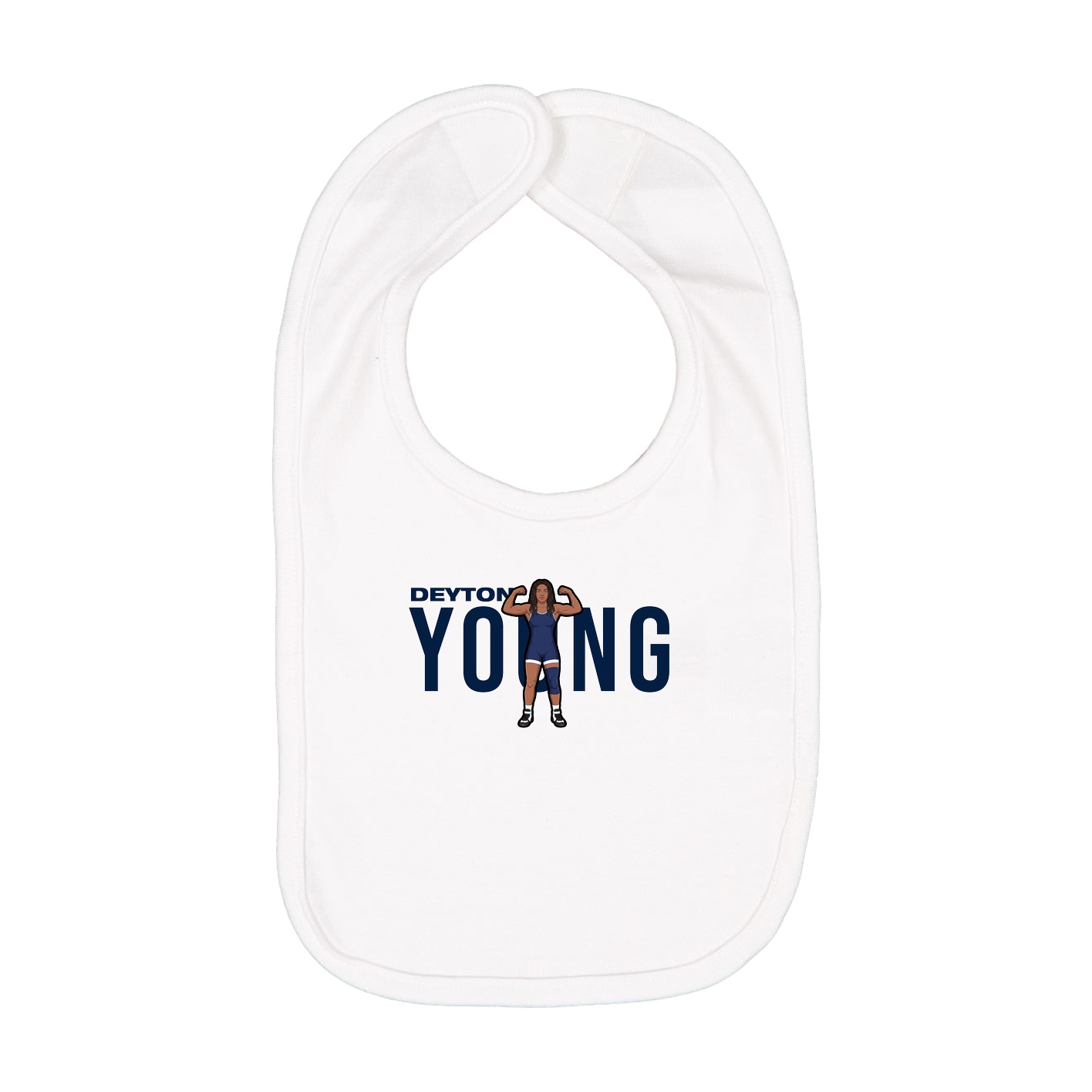 Infant Bib — Player Name in White