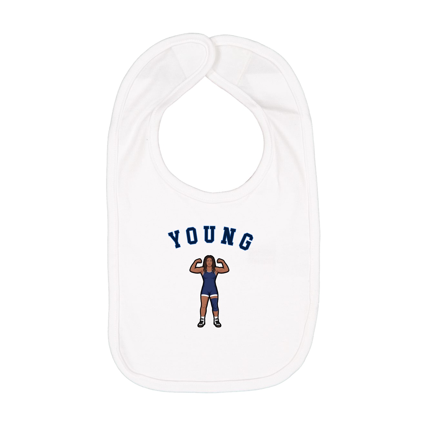 Infant Bib — Shirsey Arch in White