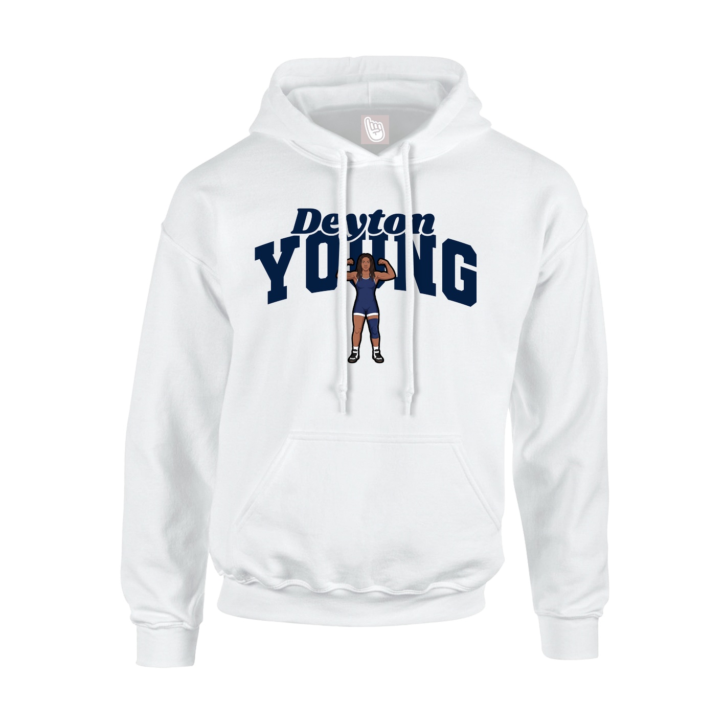 Hoodie — Signature Arch in White