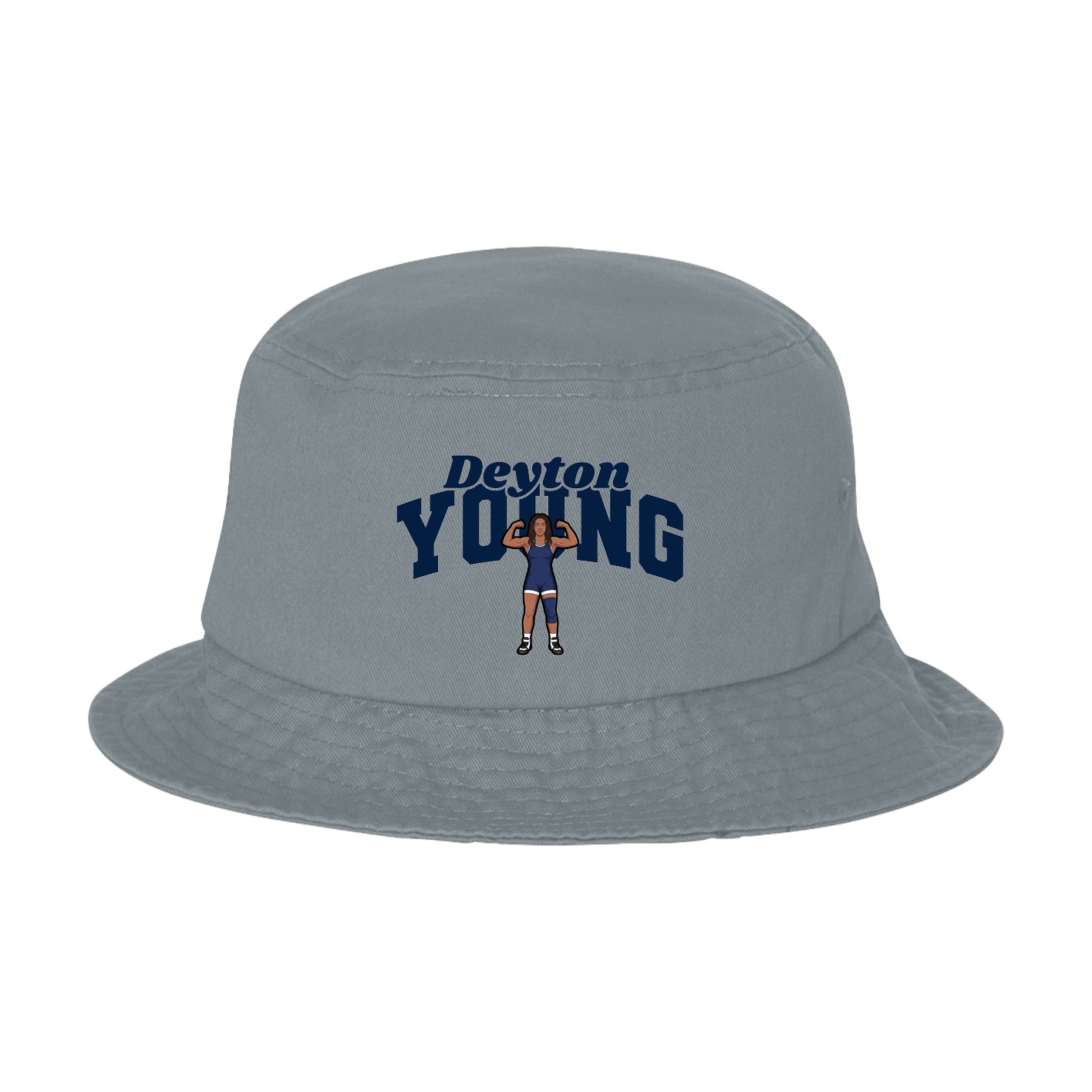 Bucket Cap — Signature Arch in Grey