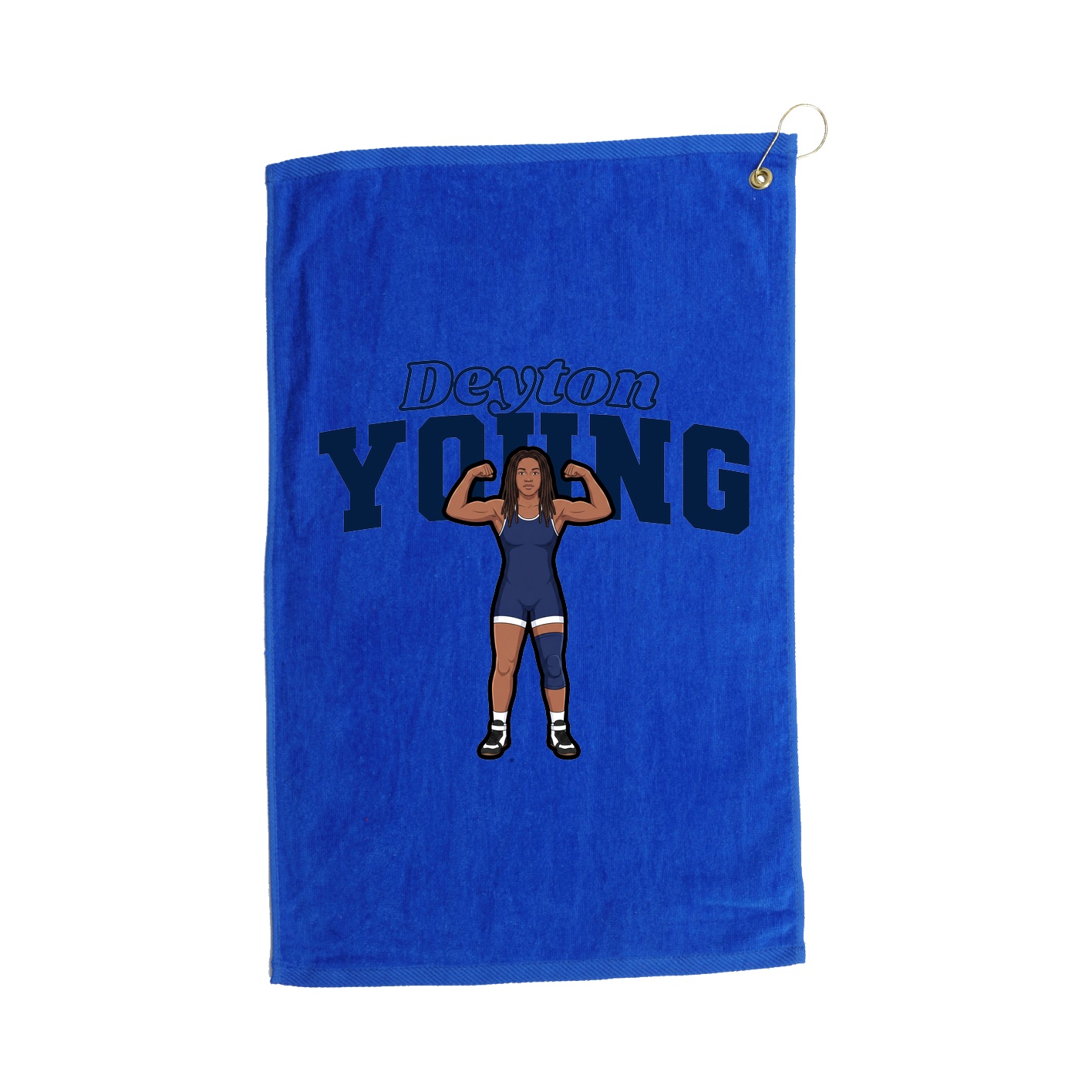 Golf Towel — Name Arch in Royal