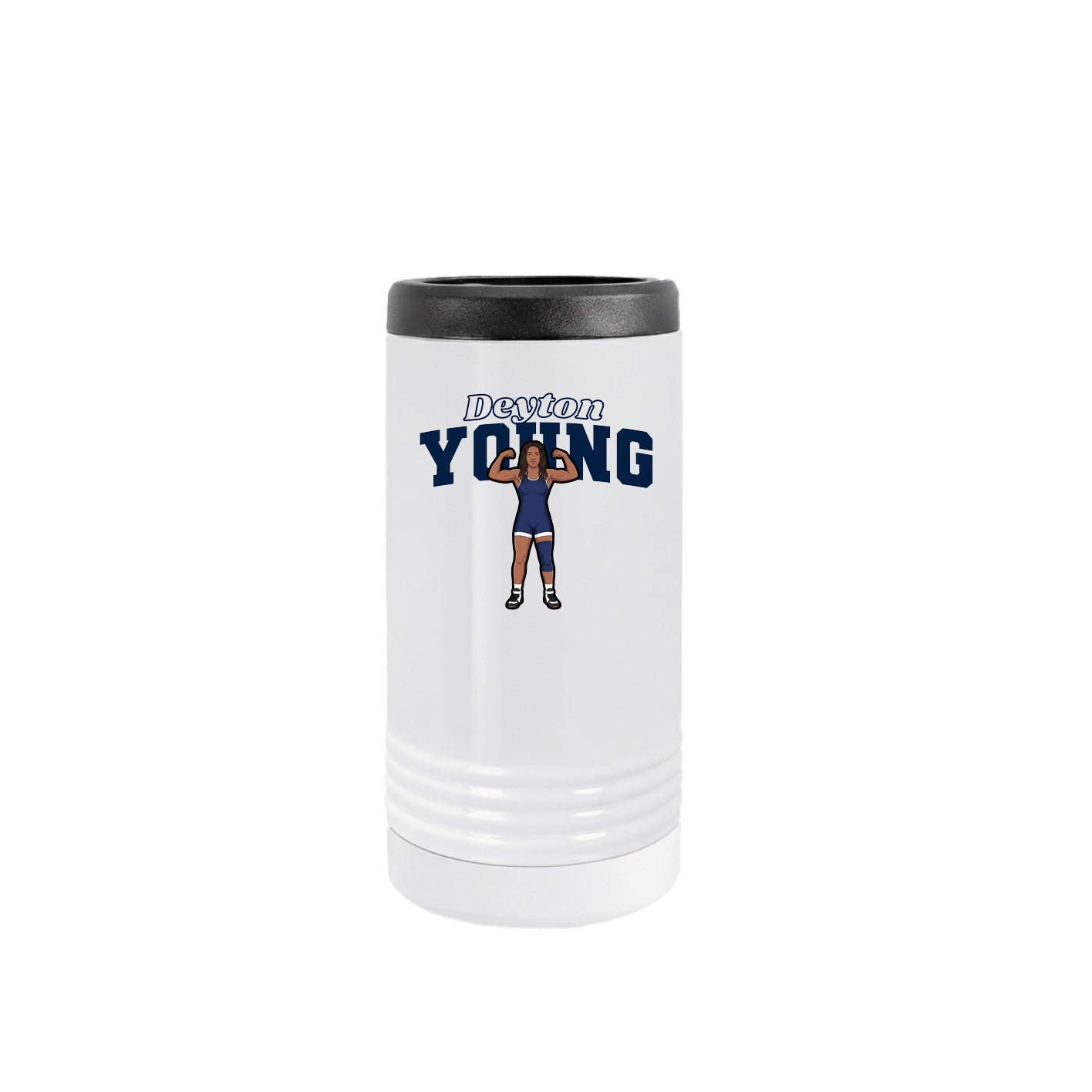 Slim Beverage Holder — Name Arch in White